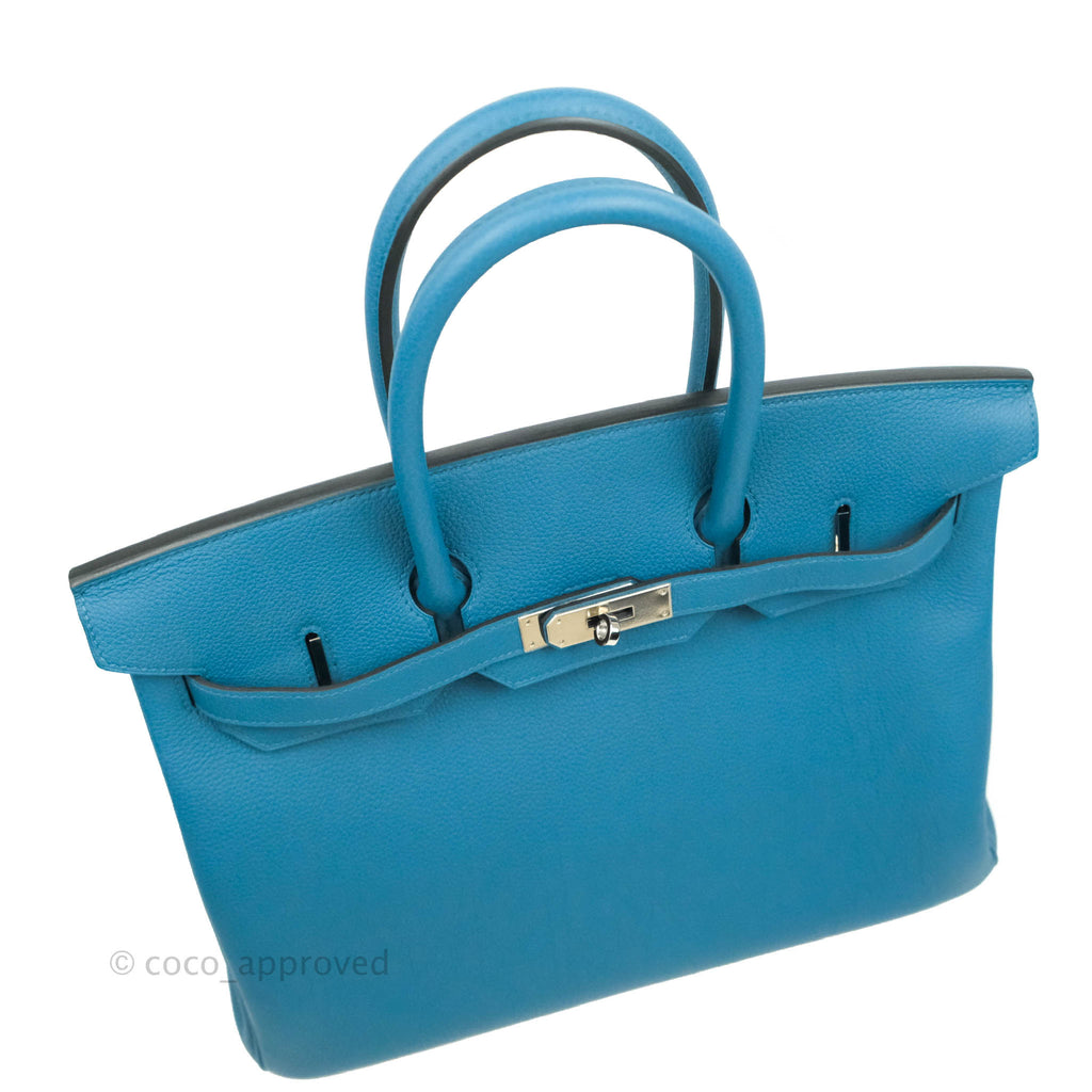 Hermès Birkin 35 Teal Togo Palladium Hardware