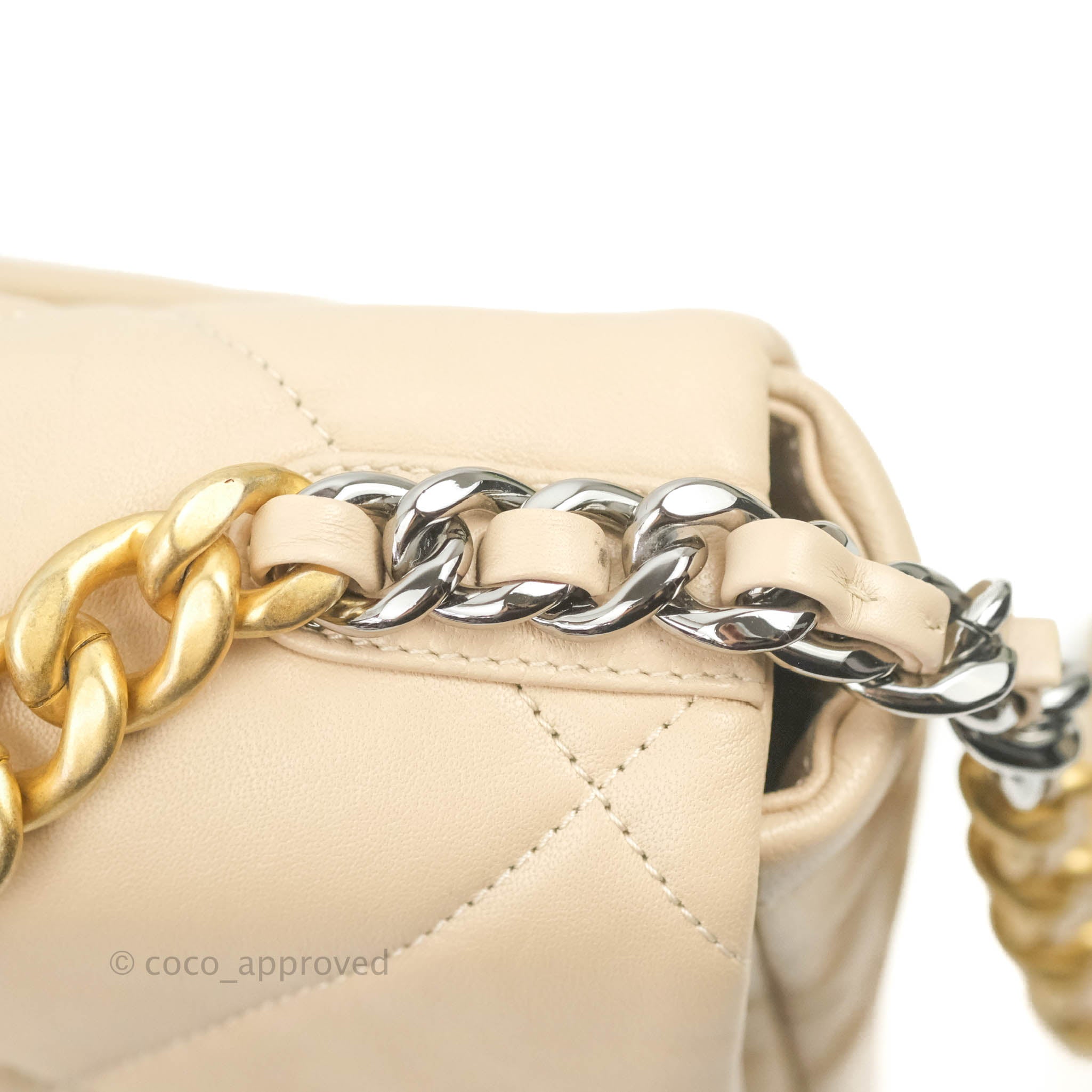 Chanel 19 Small Light Beige Mixed Hardware 20S – Coco Approved Studio