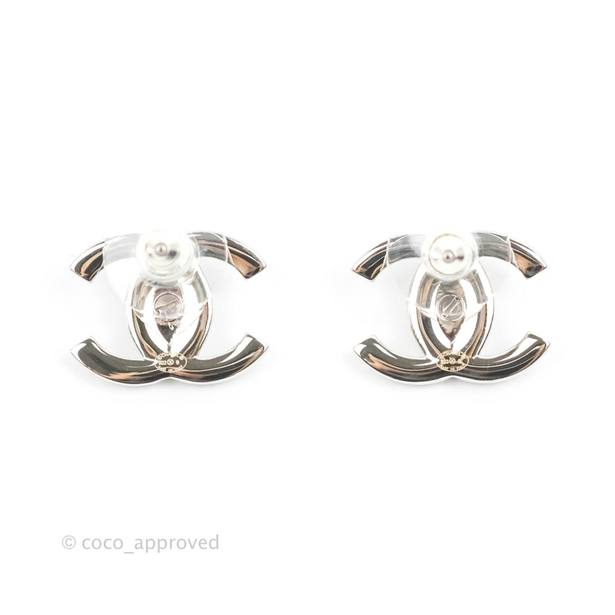 Chanel 2018 Iridescent Turnlock CC Stud Earring, myGemma