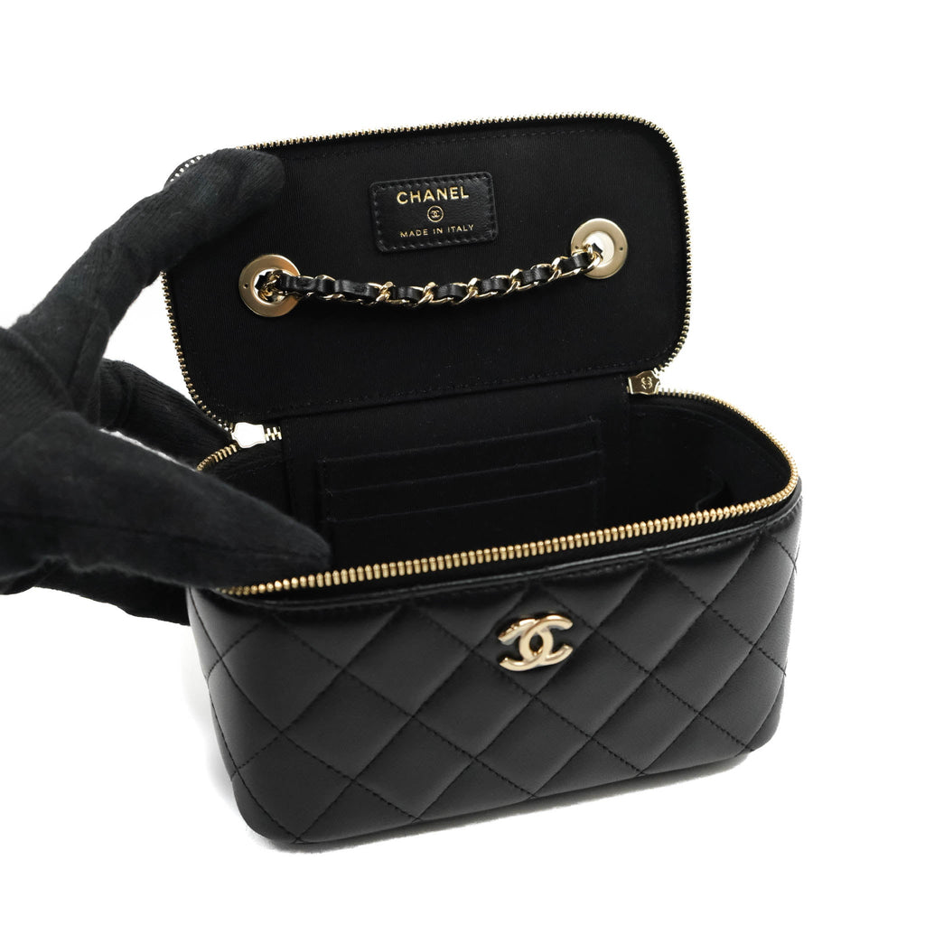 Chanel Trendy CC Vanity with Chain Black Lambskin Gold Hardware