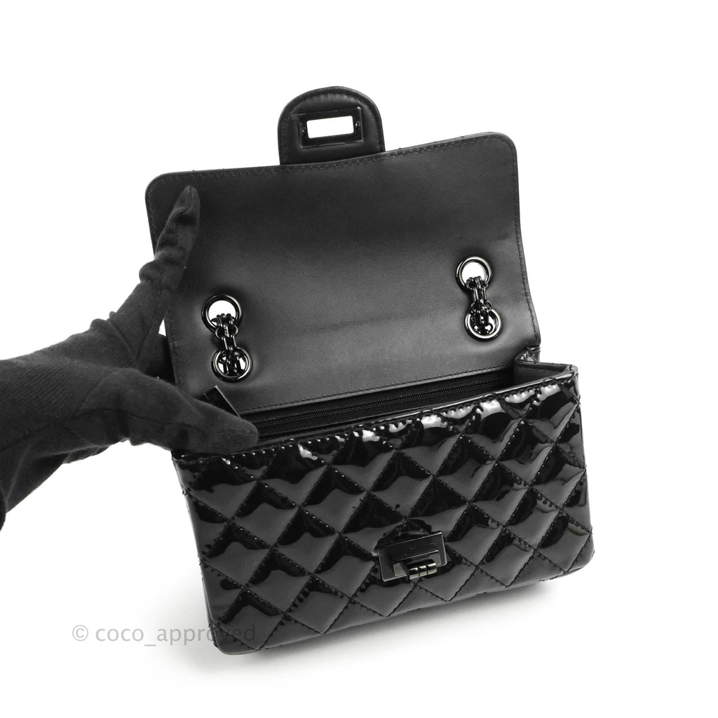 Chanel Quilted Mini Reissue 224 So Black Patent