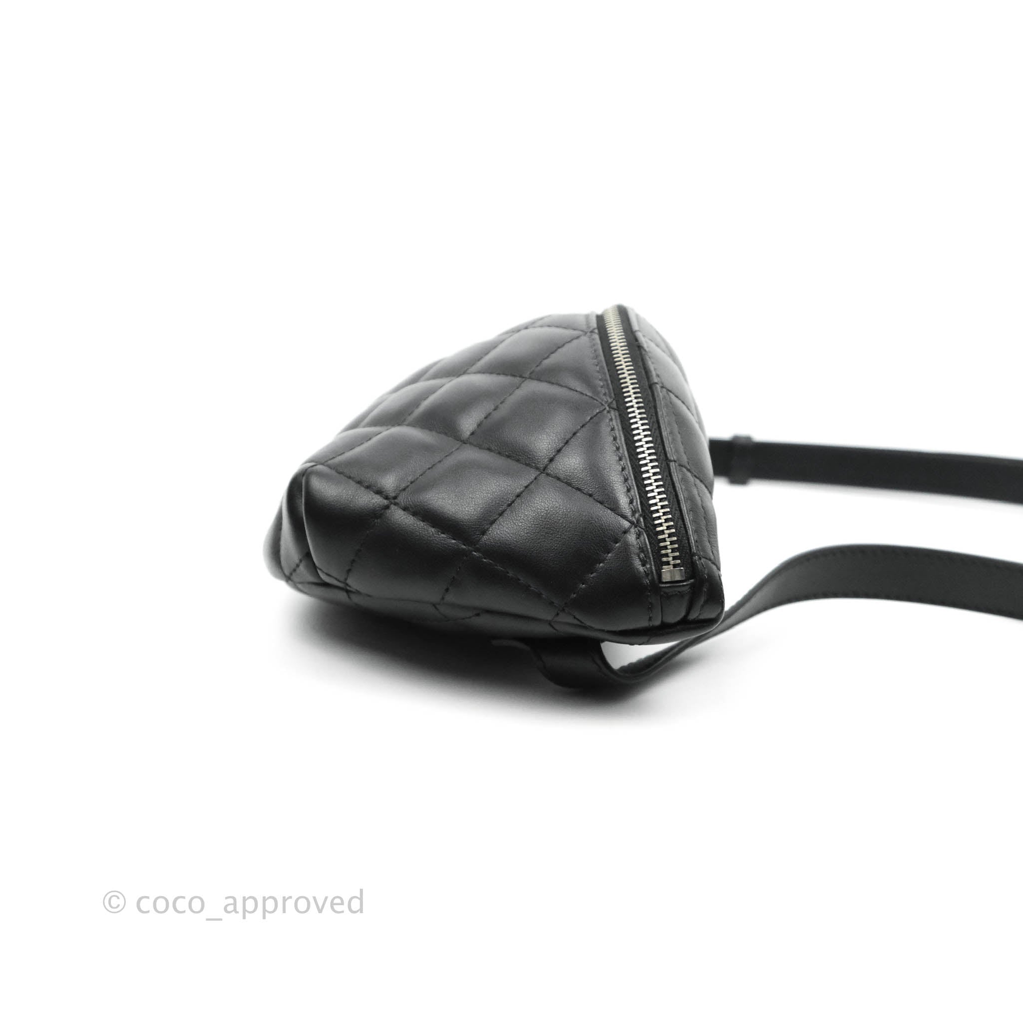 Chanel Waist Belt Bag Black Glazed Aged Calfskin Aged Gold Hardware – Coco  Approved Studio