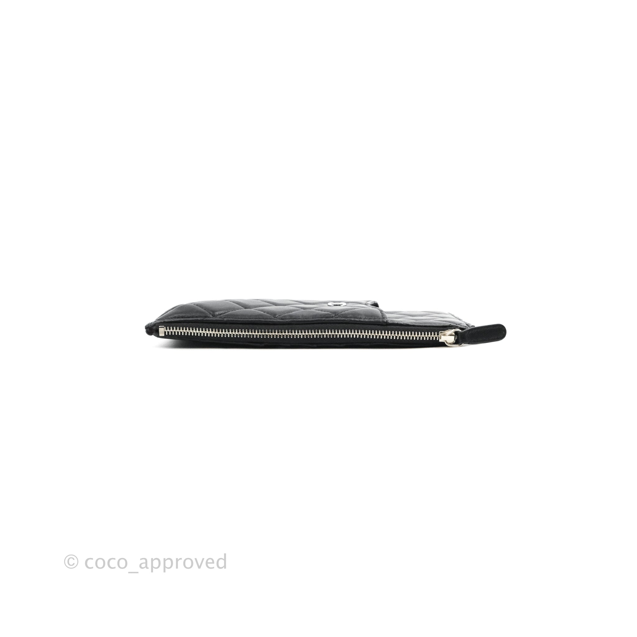 Chanel Black Lambskin Phone Holder Long Zip Wallet – Coco Approved