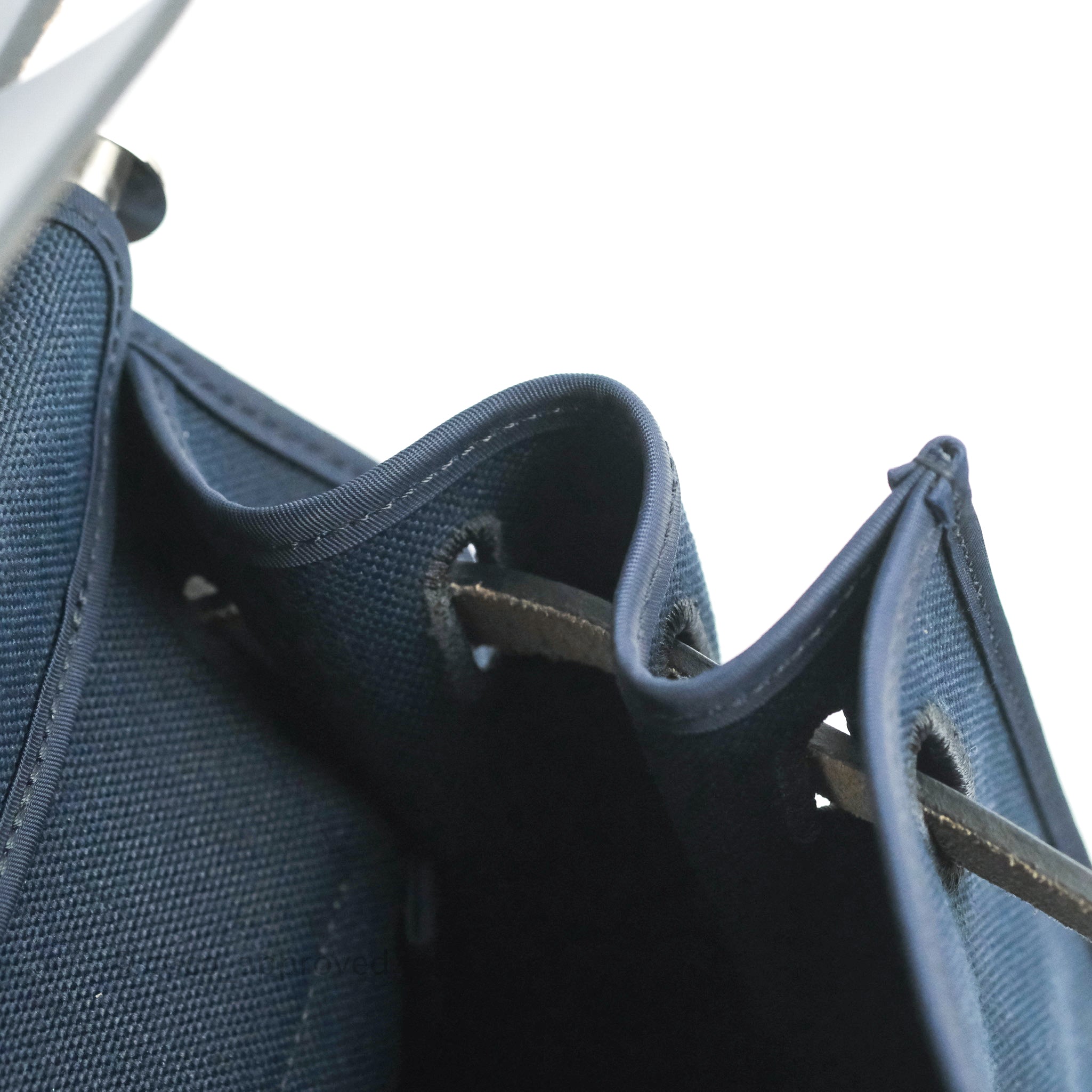 Hermès Herm��s Herbag Cabas bag in navy blue canvas two sizes ���F2002  Cloth ref.512159 - Joli Closet