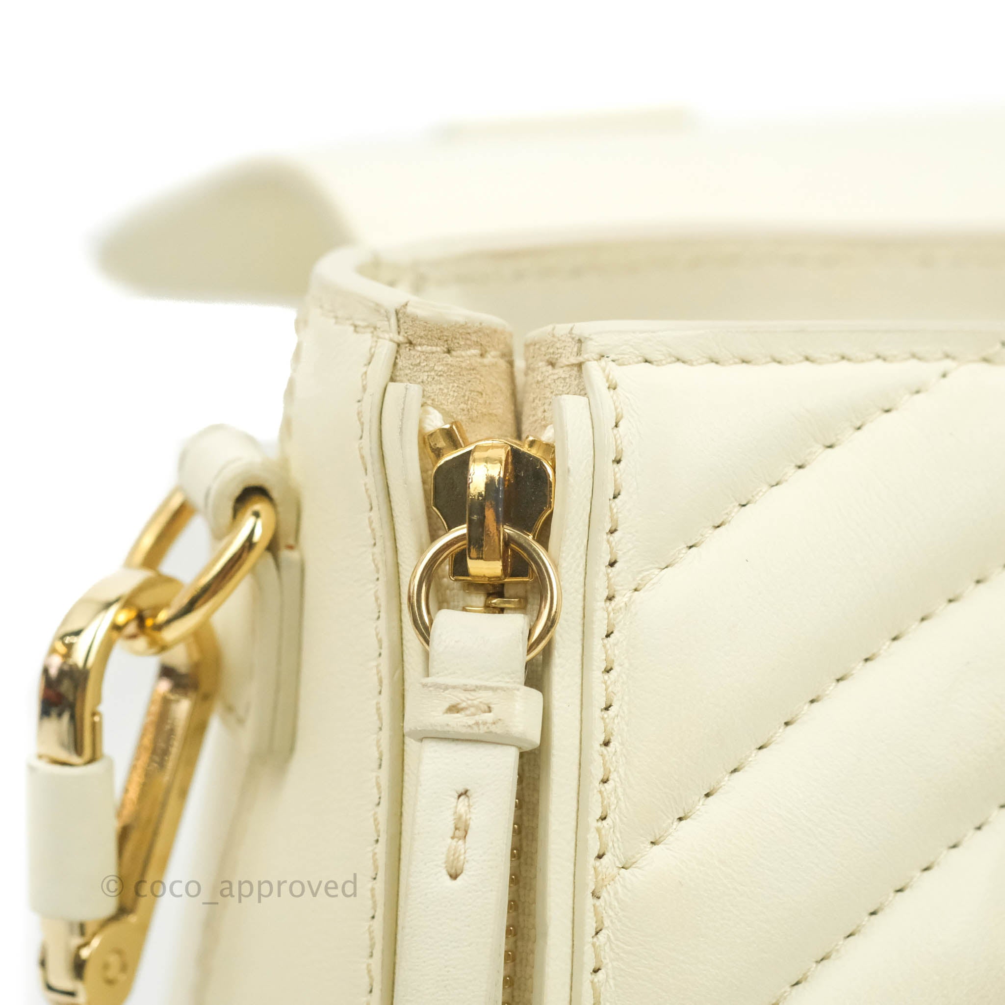 chloe faye mini backpack white Chloé Mini Faye Backpack Ivory White Calfskin – Coco Approved Studio