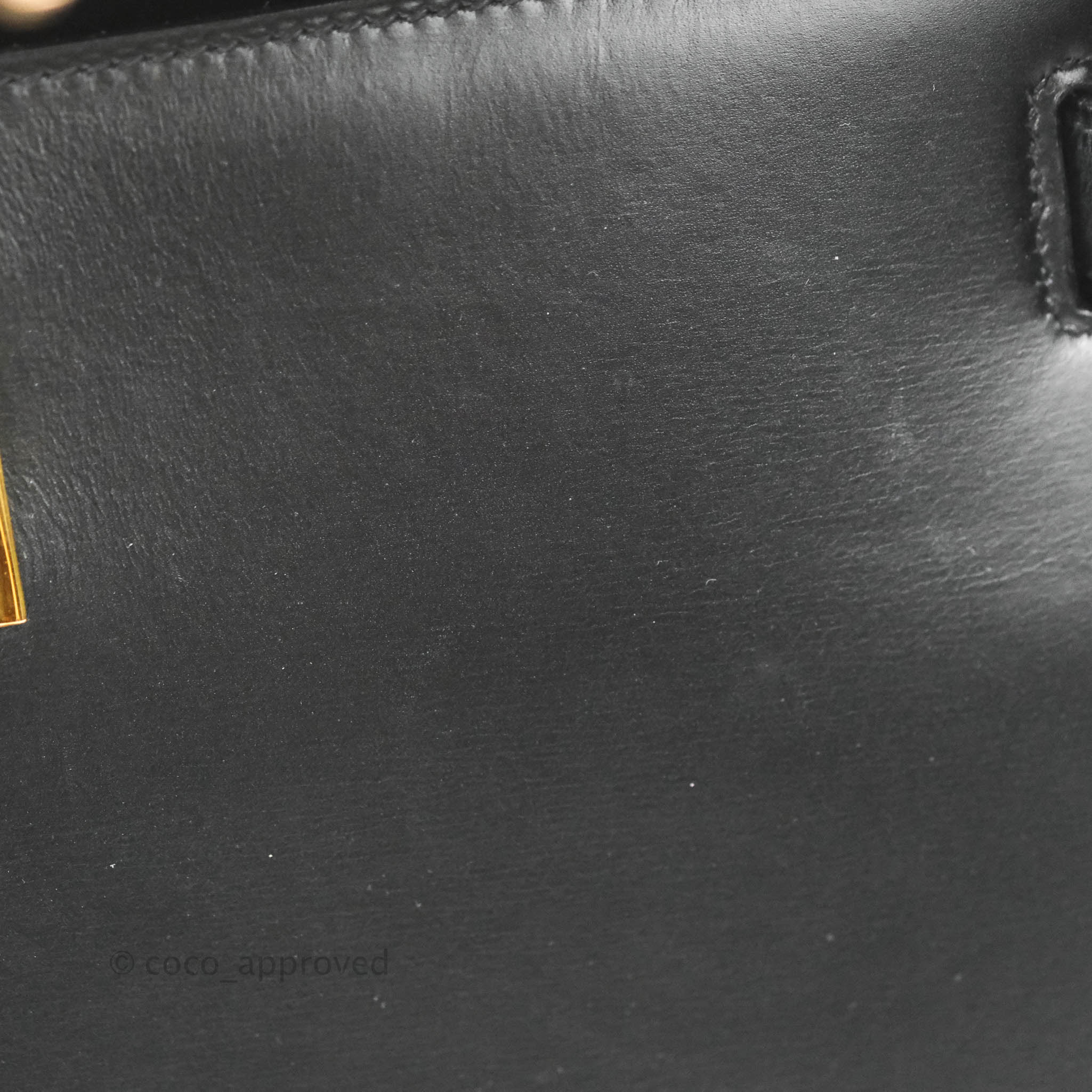 Hermès Kelly 28 Vintage Sellier Black Box Leather Gold Hardware