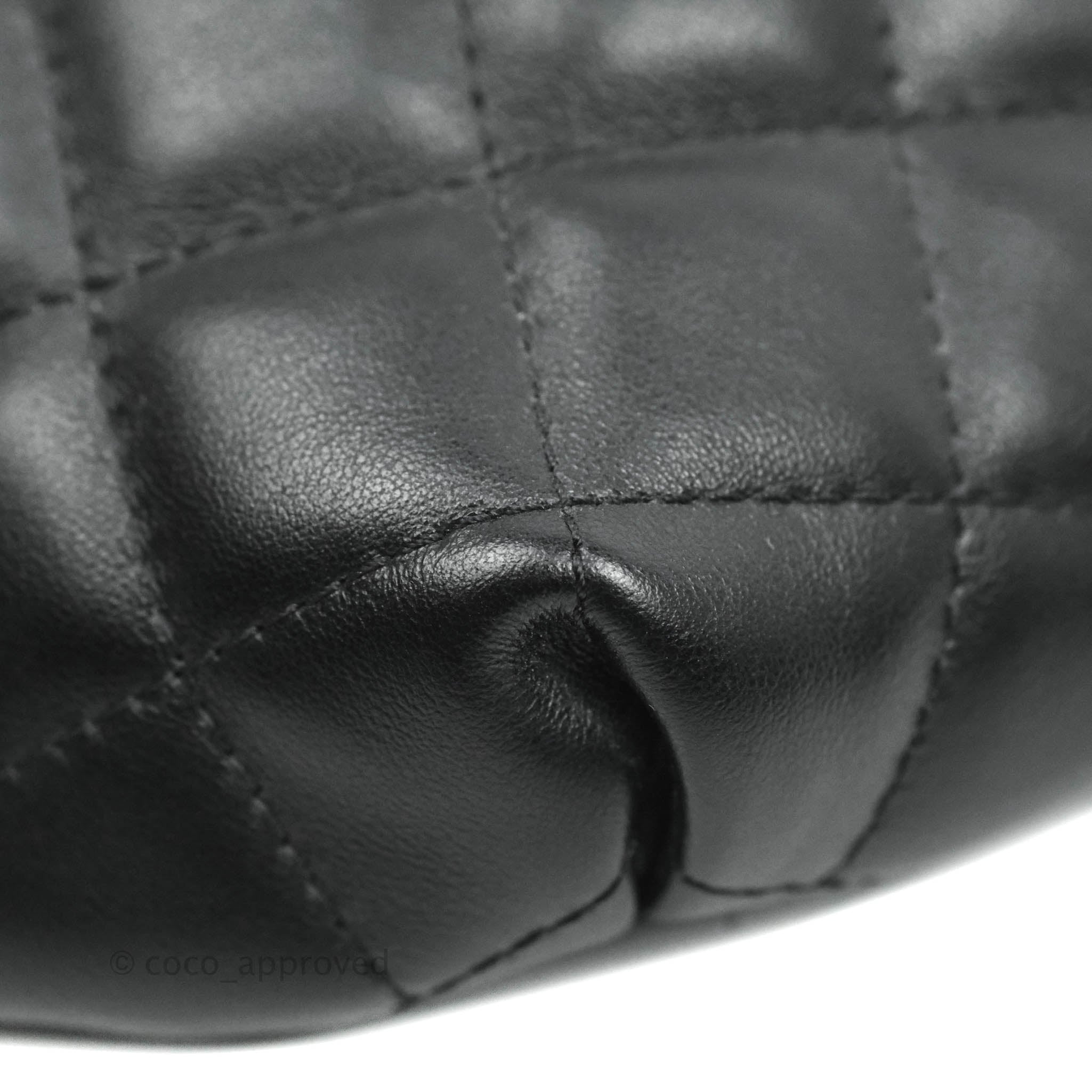 CHANEL Calfskin Quilted CC Uniform Flap Belt Bag Black 1256092