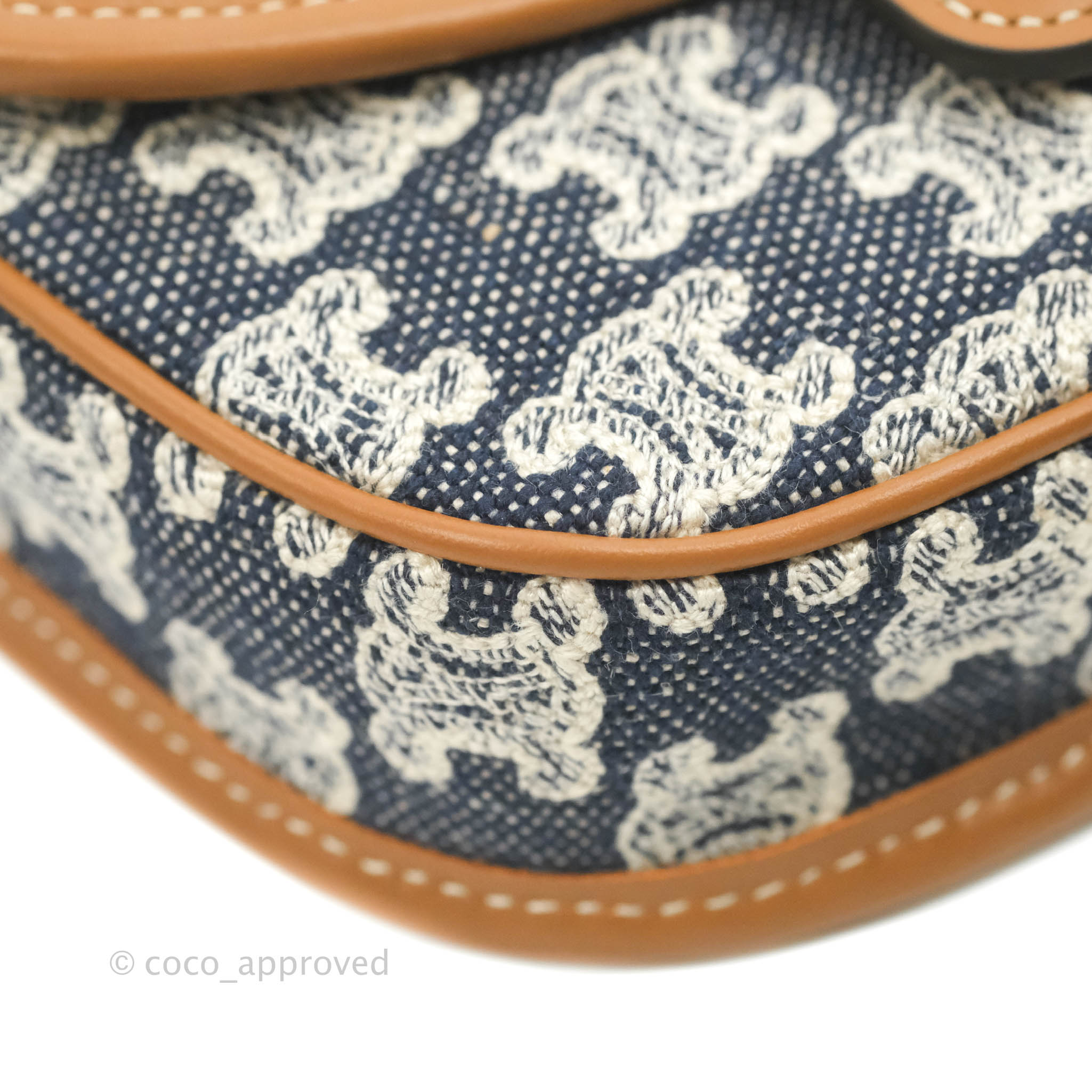 Celine Mini Besace in Navy Textile with Triomphe Embroidery Calfskin – Coco  Approved Studio