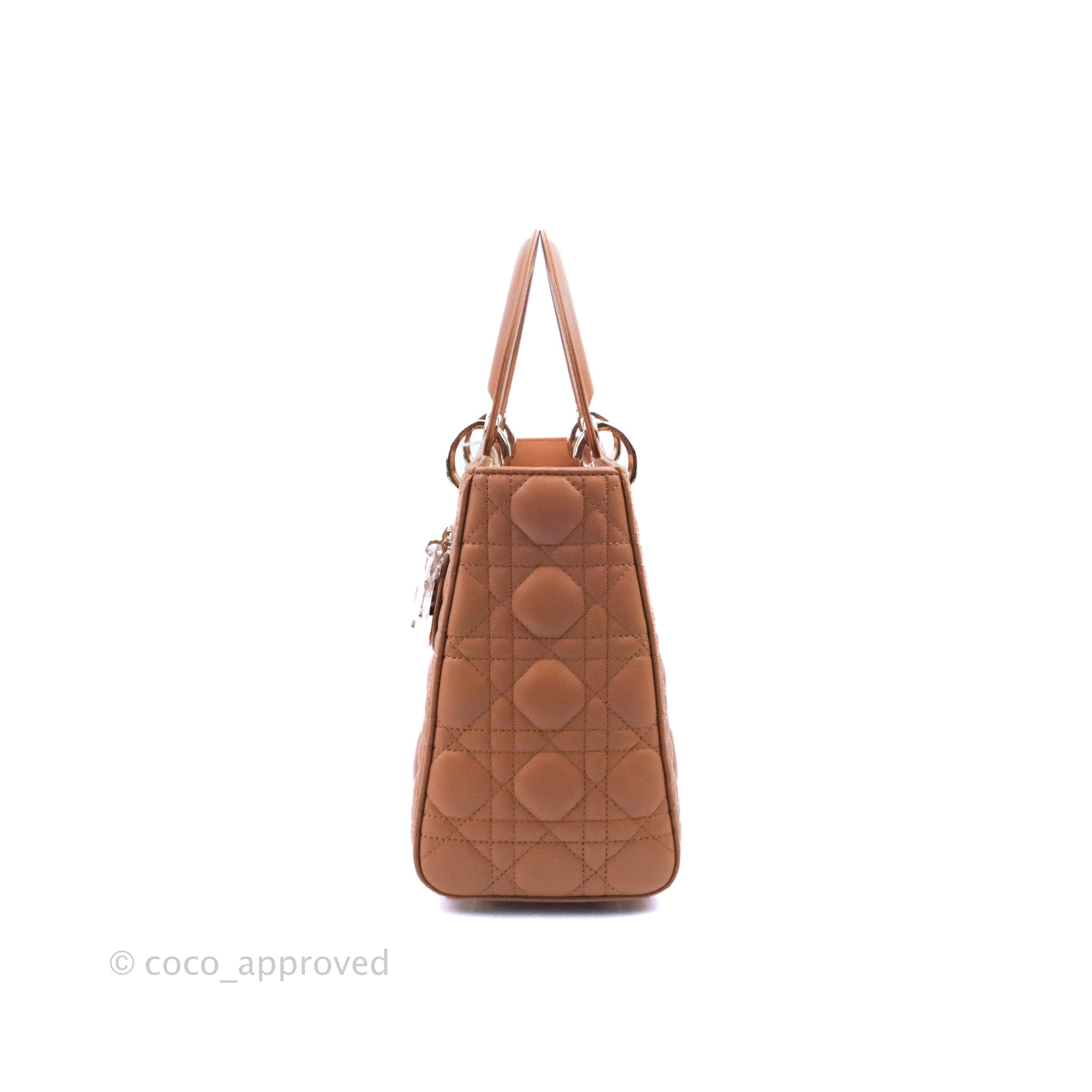 Small Lady Dior My ABCDior Bag Caramel Beige Cannage Lambskin