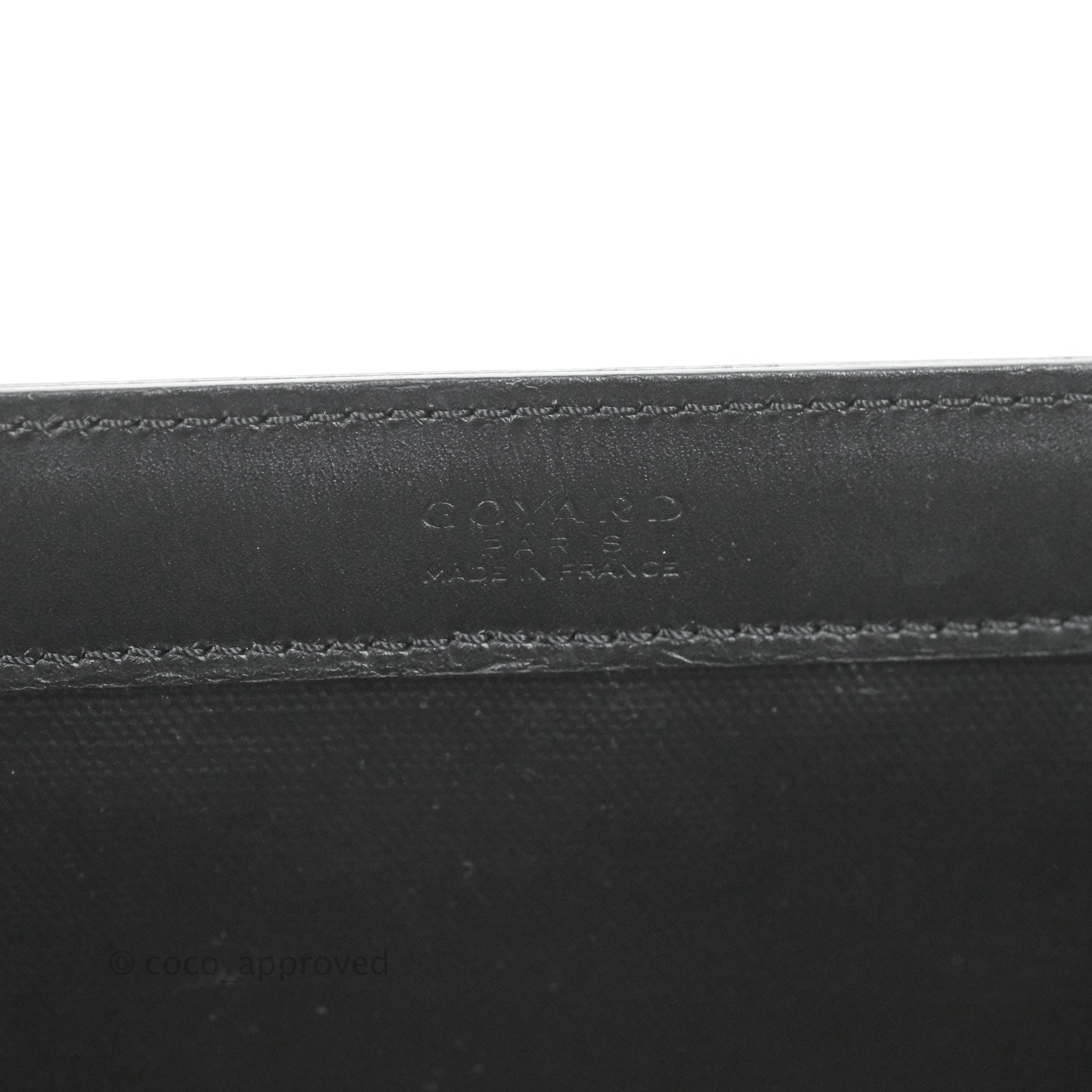 GOYARD Bellechasse PM Tote Bag PVC Leather Black Brown Purse 90189066