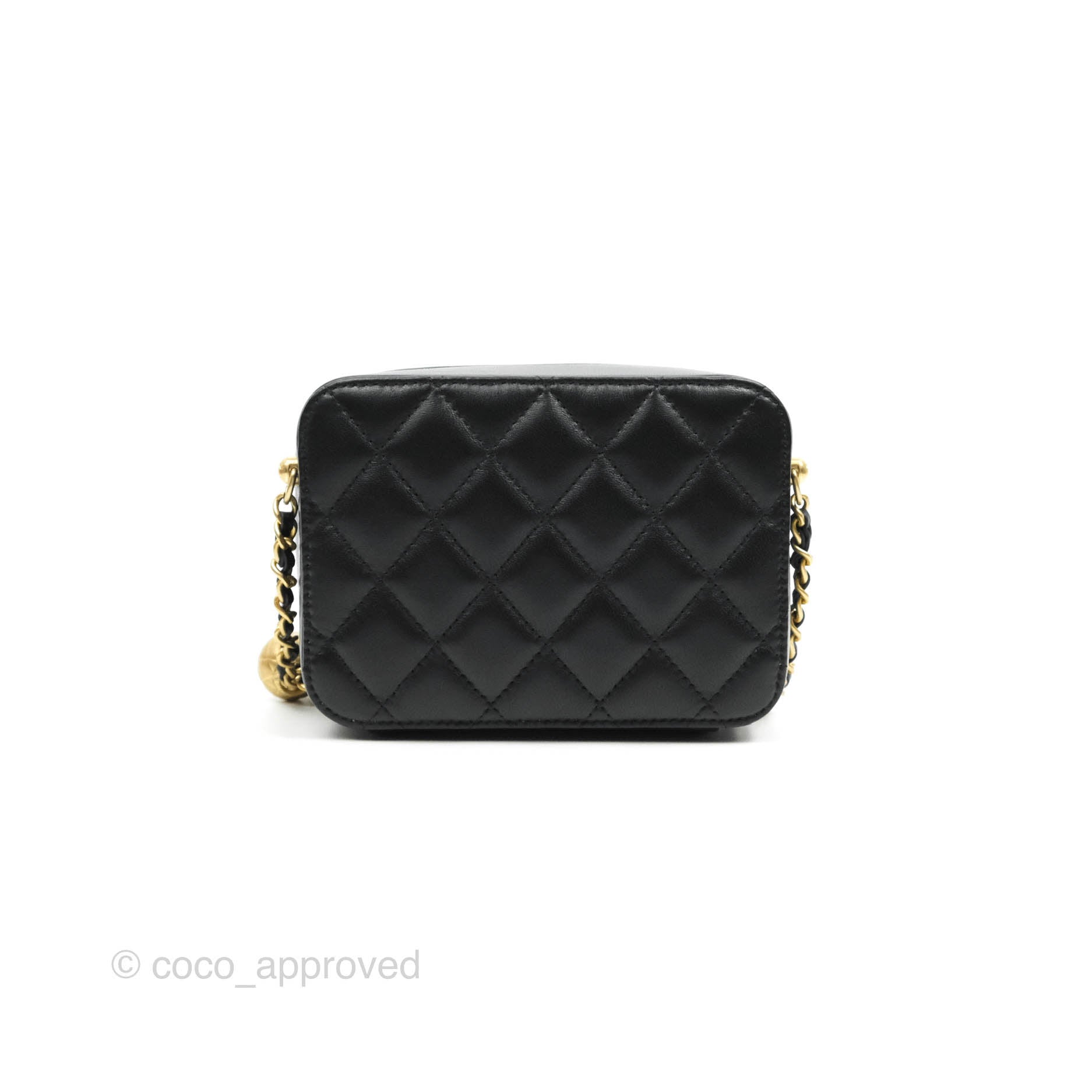 Chanel 22P Camera Crossbody Bag Caviar Black GHW(Microchip)