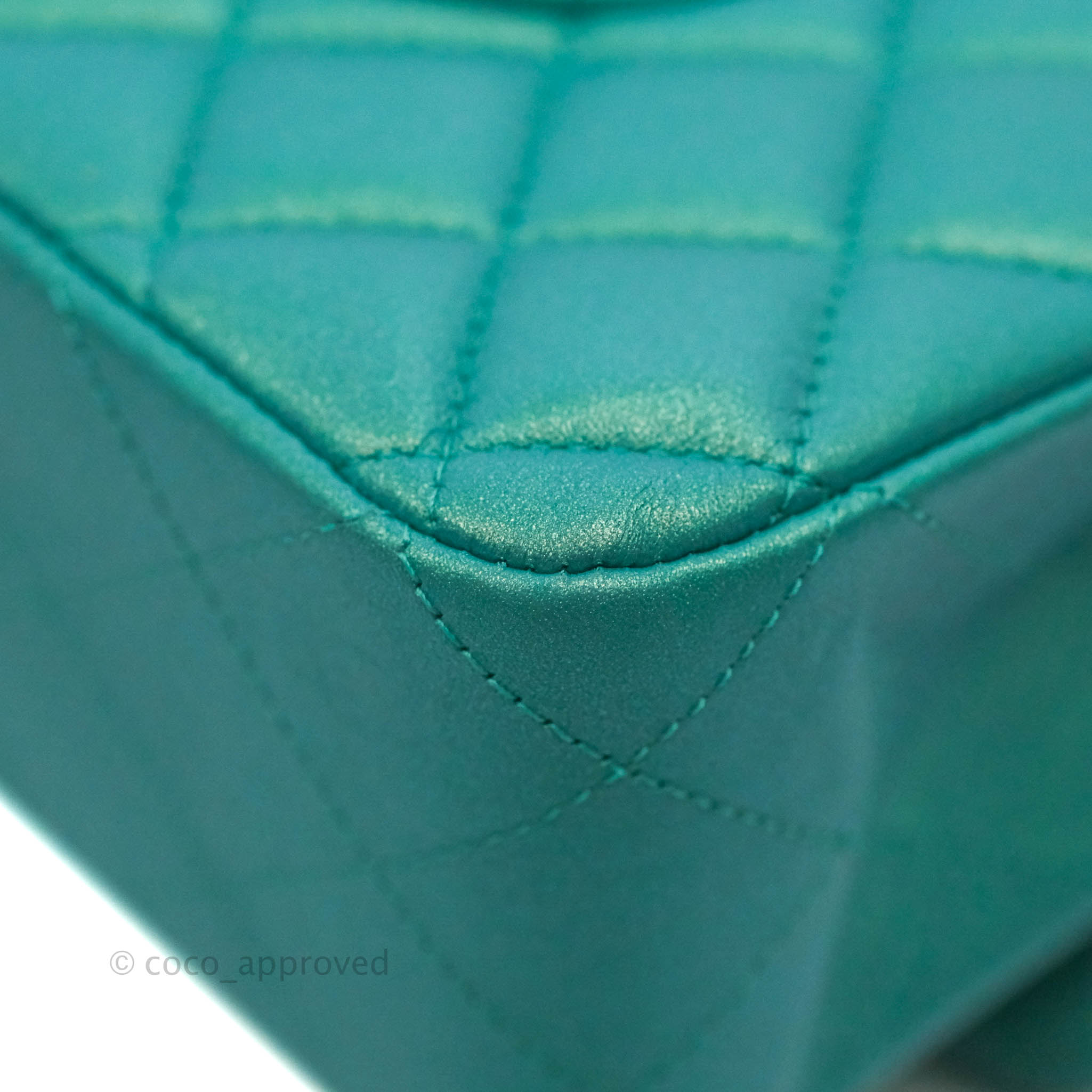 turquoise chanel purse