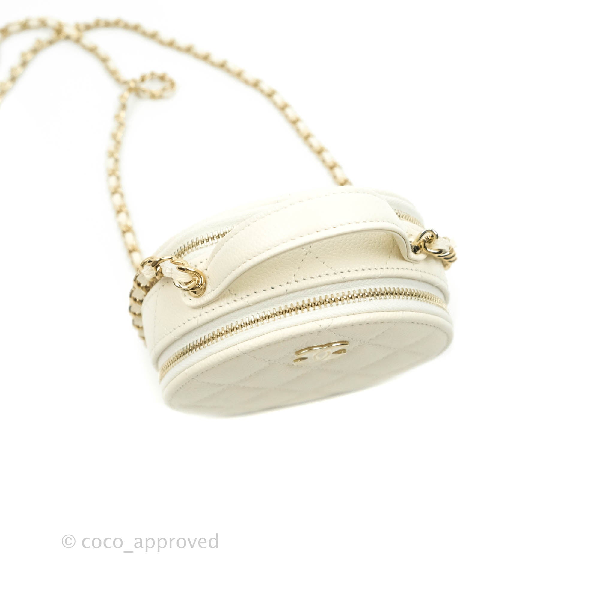 White chanel round bag Clearance