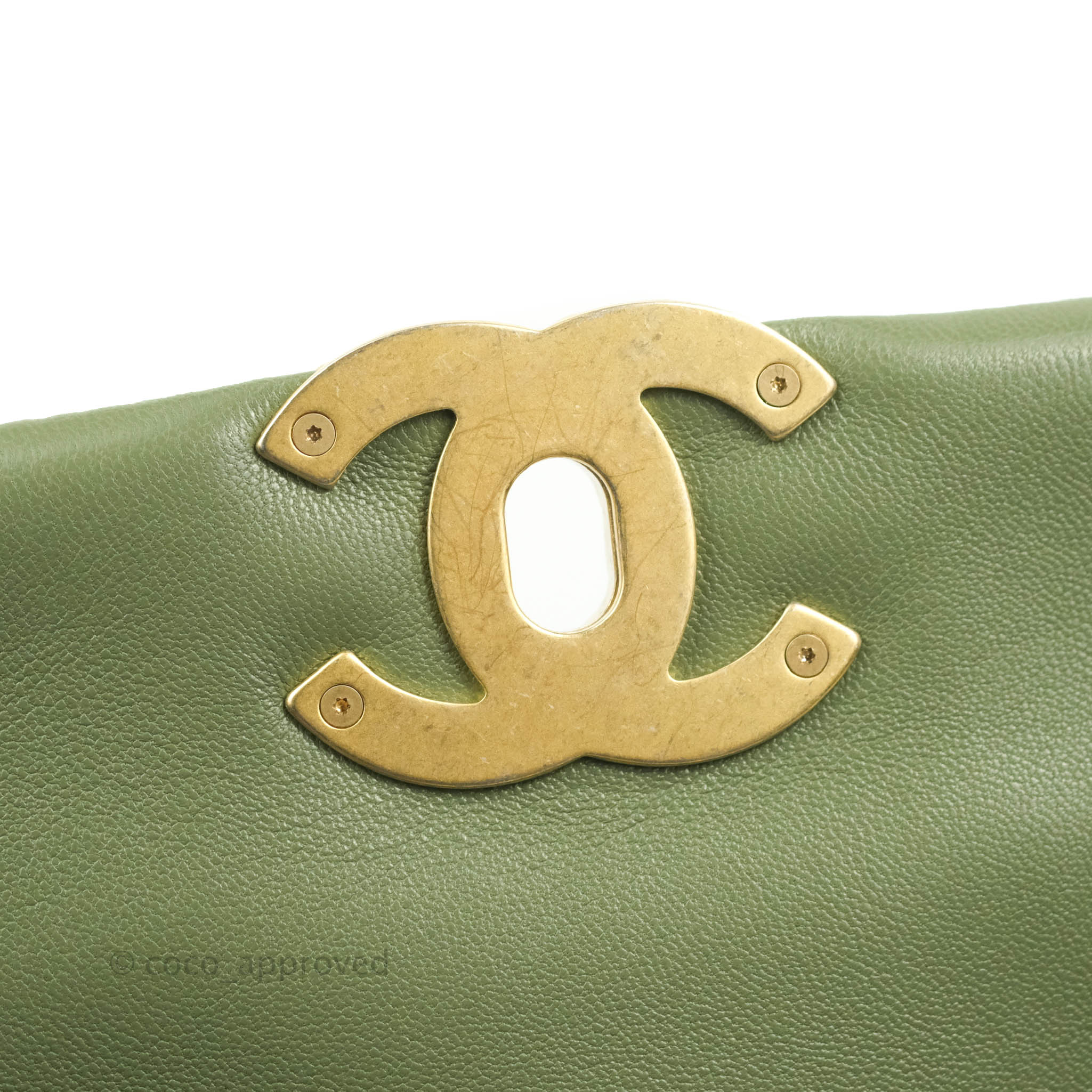 Chanel 19 Small Olive Green Mixed Hardware – Coco Approved Studio
