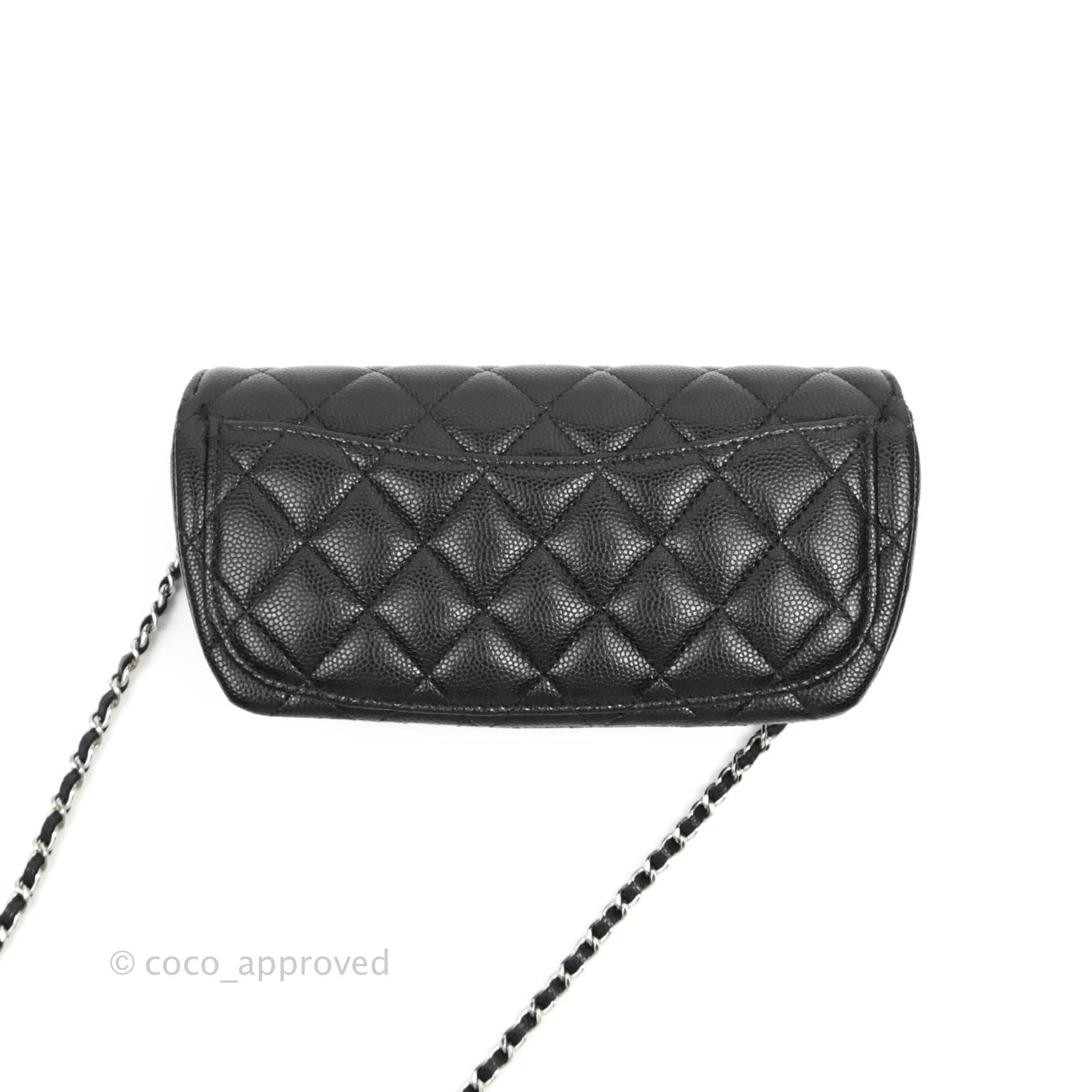 CHANEL, Bags, Chanel Black Patent Lipstick Case With Chain Sku 55862