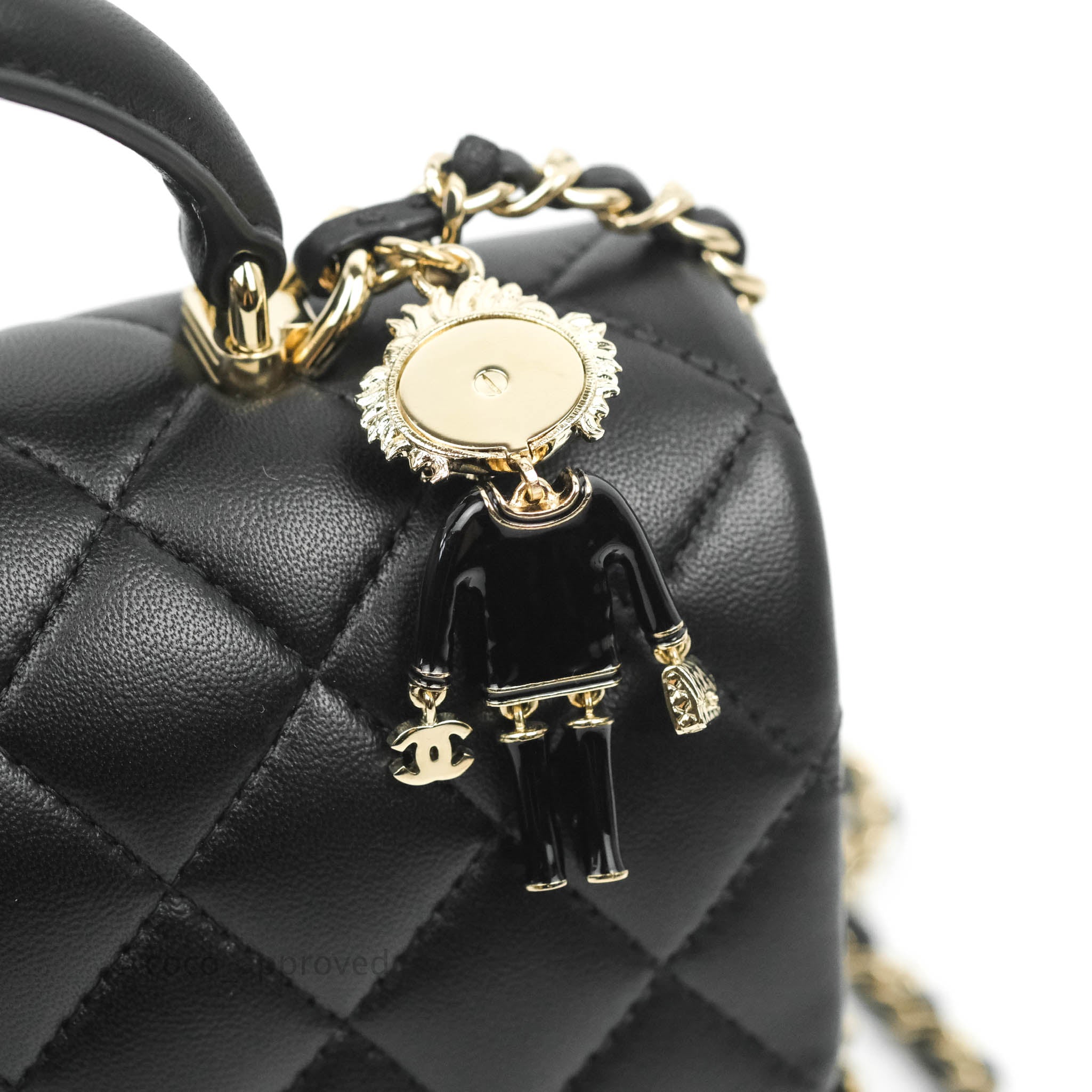 Chanel Black Quilted Leather Knock On Wood Top Handle Bag Chanel | The  Luxury Closet