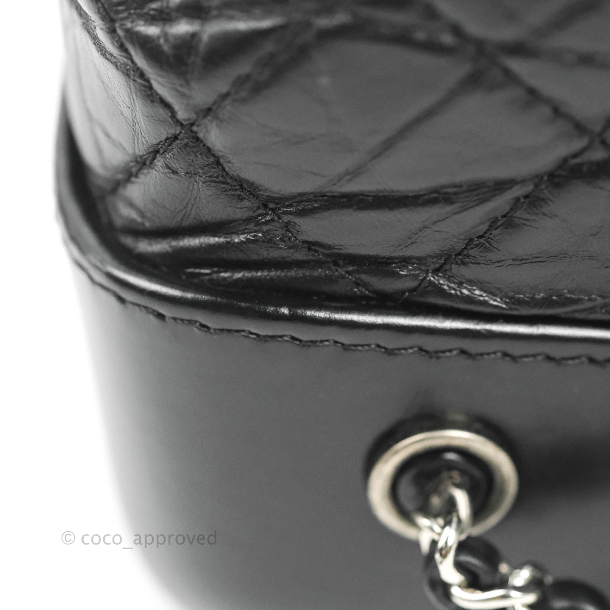 Chanel Gabrielle Backpack Black Aged Calfskin Small Black – Coco