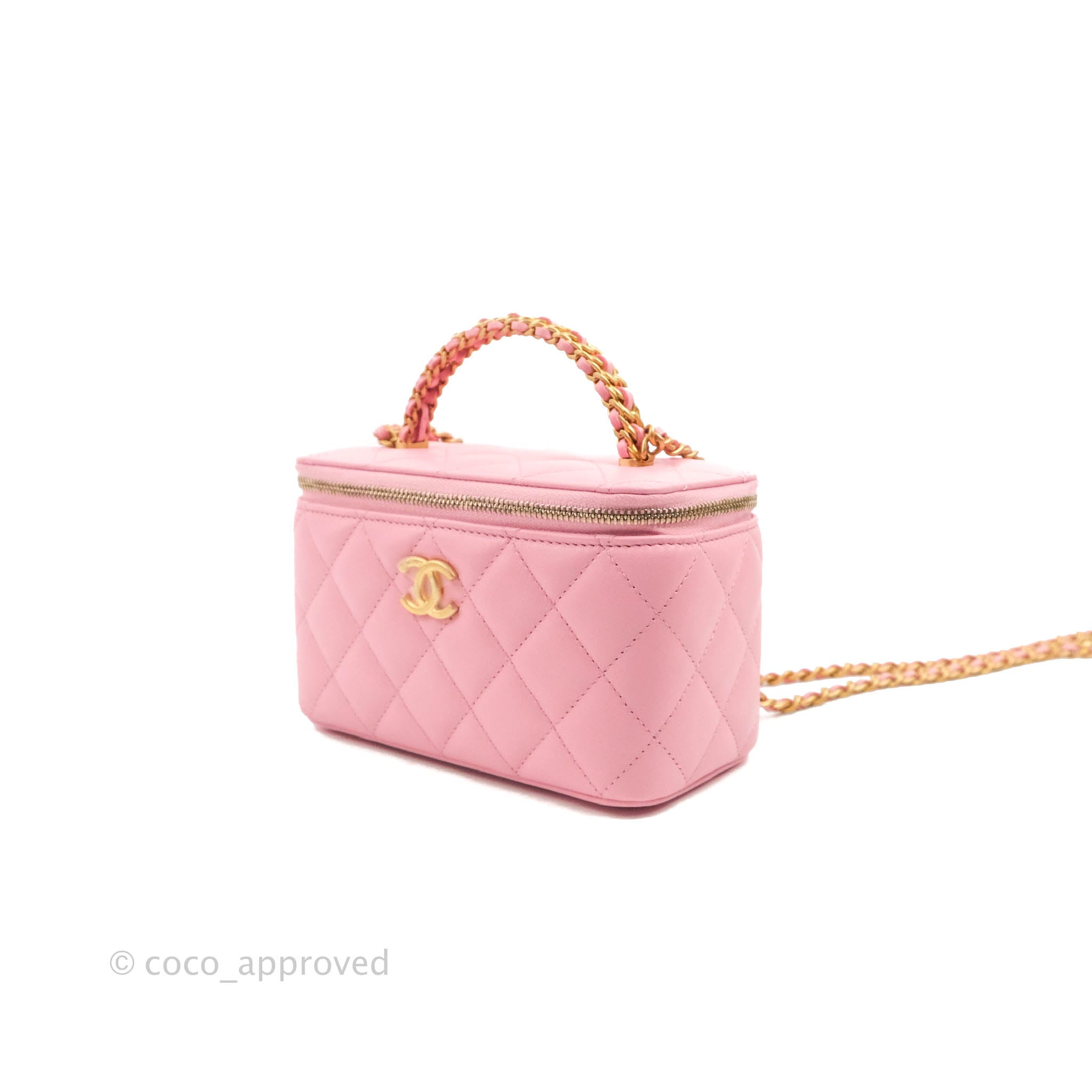 Chanel Caviar Quilted Pick Me Up Small Vanity Case Light Pink – Coco  Approved Studio