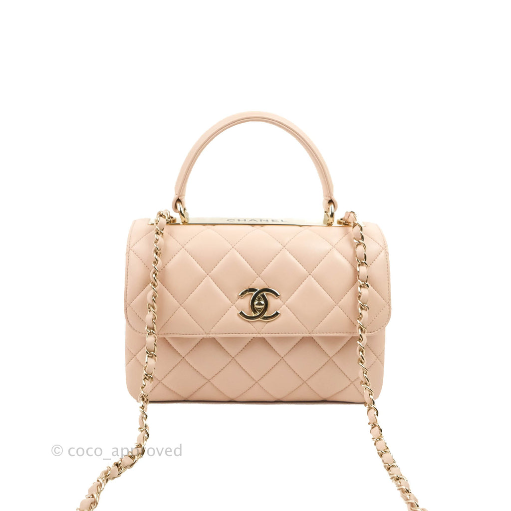 Chanel Small Trendy CC Light Pink Lambskin Gold Hardware