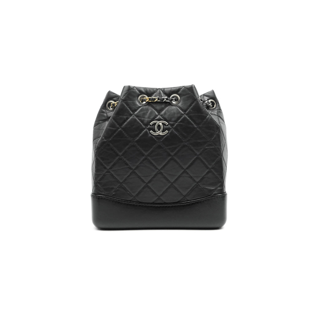 Chanel Small Gabrielle Backpack Black Aged Calfskin