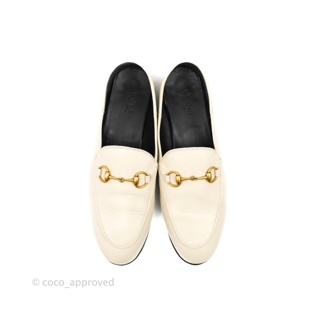 Gucci Horsebit Loafer White Leather Size 36