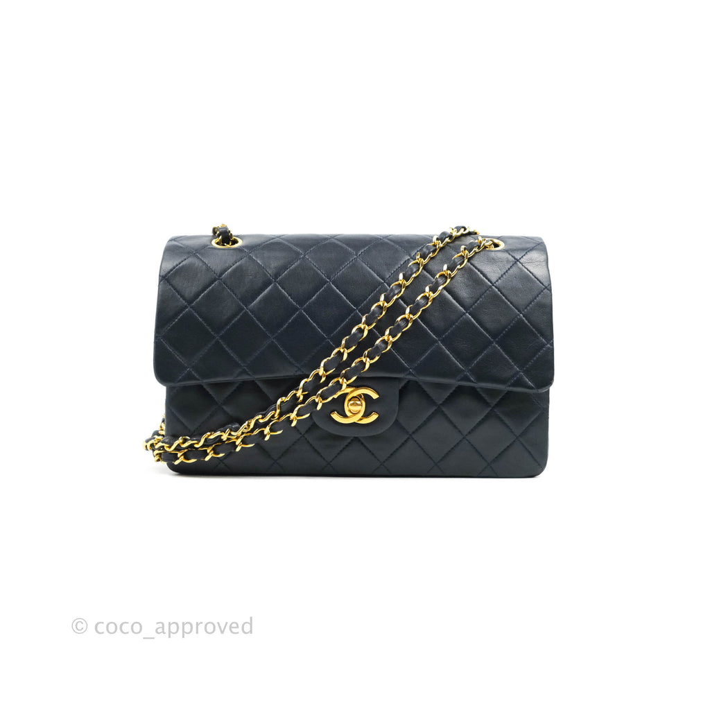 Chanel Metallic Gold Crackled Leather Medium Clam's Pocket Flap Bag Chanel