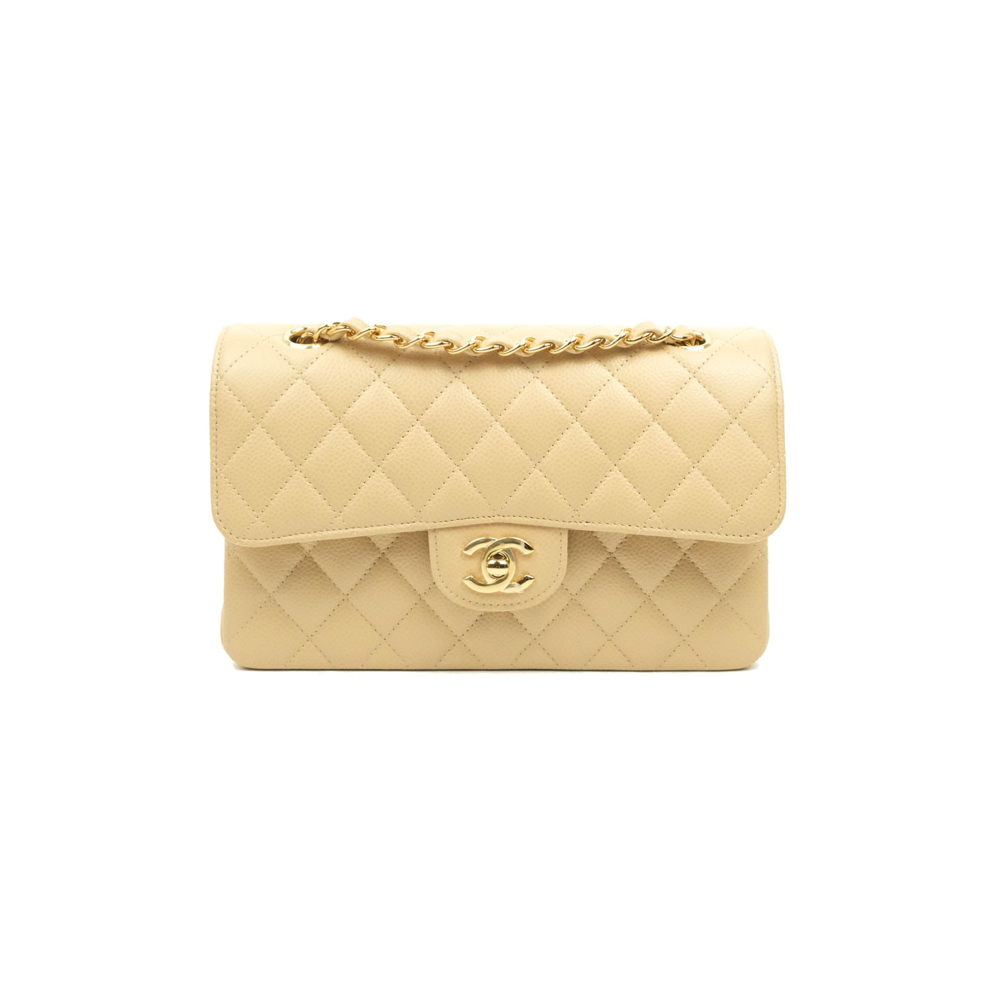 Chanel Small Classic Flap Beige Clair Caviar Leather Gold Hardware Unboxing  Video 