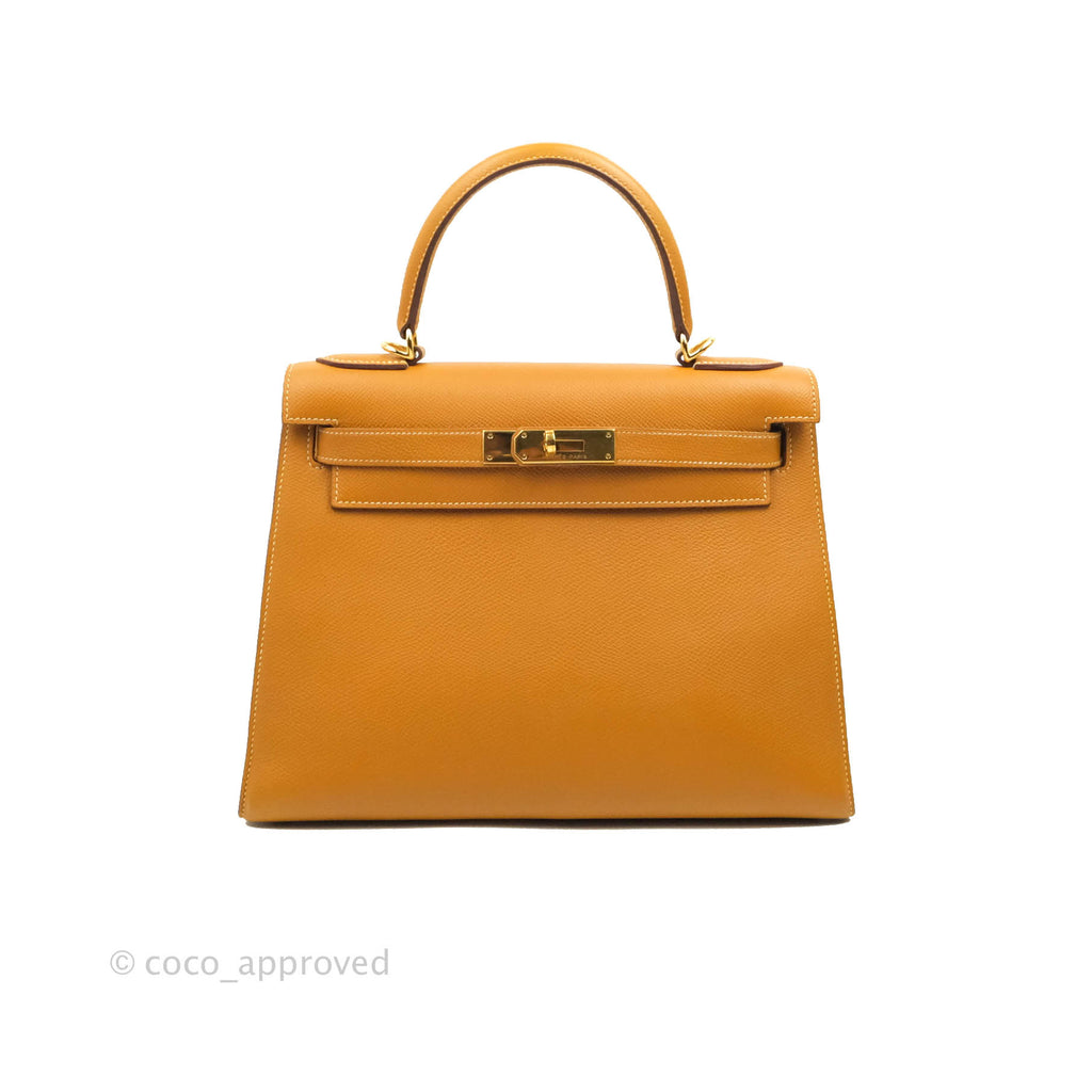 Hermès Vintage Kelly 28 Gold Epsom Gold Hardware – Coco Approved Studio