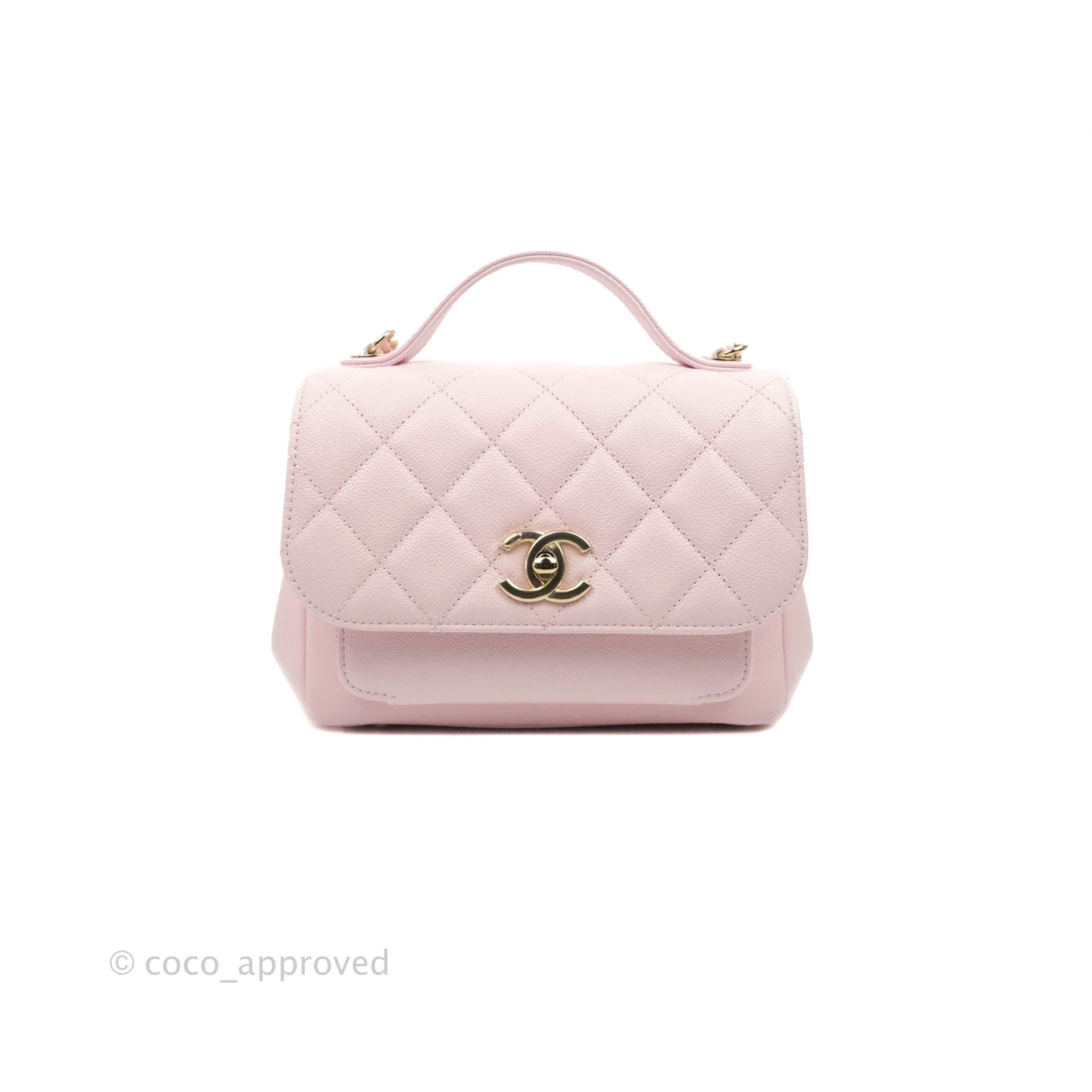 Chanel Quilted Small Business Affinity Flap Pink Caviar Gold