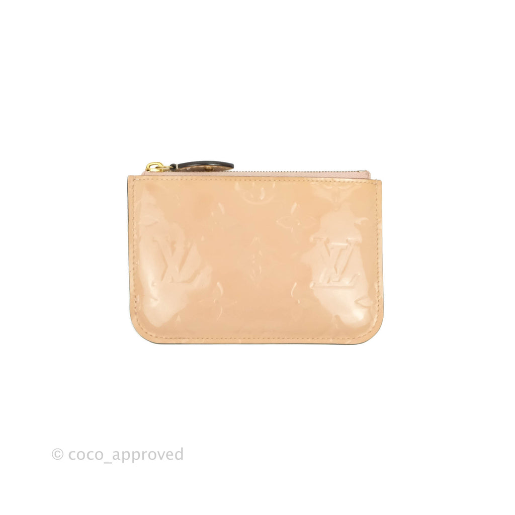 Louis Vuitton Pink Patent Key Pouch Gold Hardware