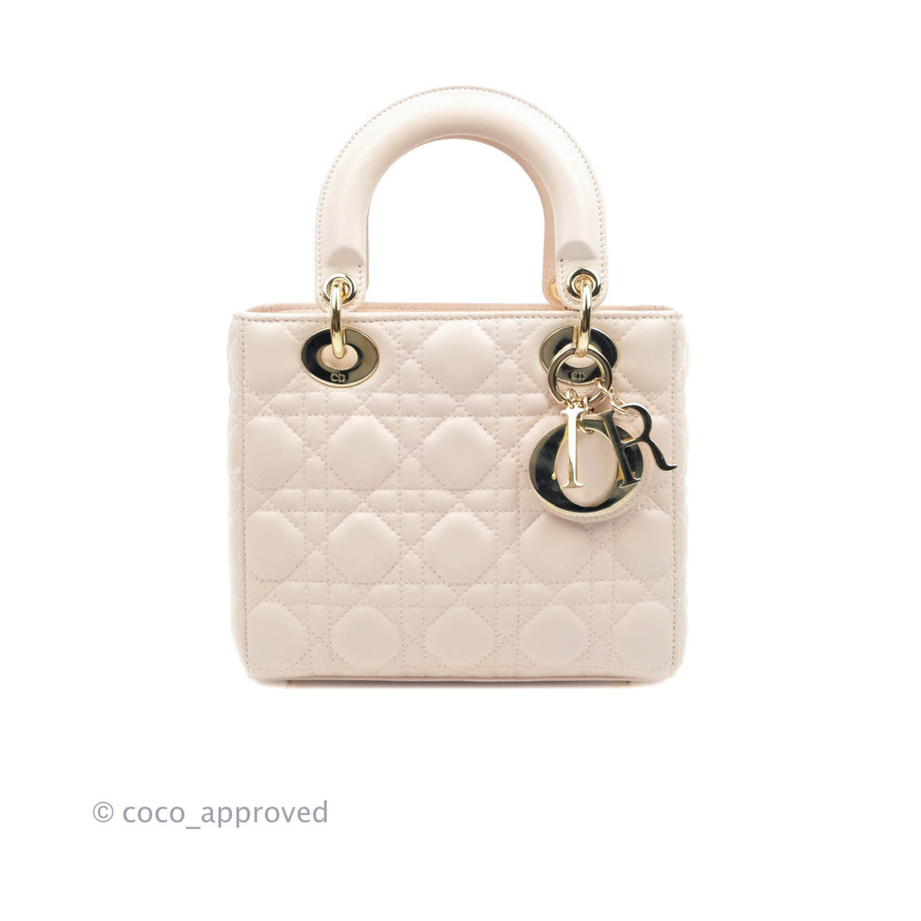 Christian Dior Lambskin My ABCDior Lady Dior Pale Pink Gold Hardware