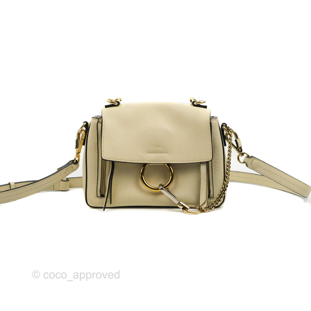 Chloe Mini Faye Day Shoulder Bag White Calfskin