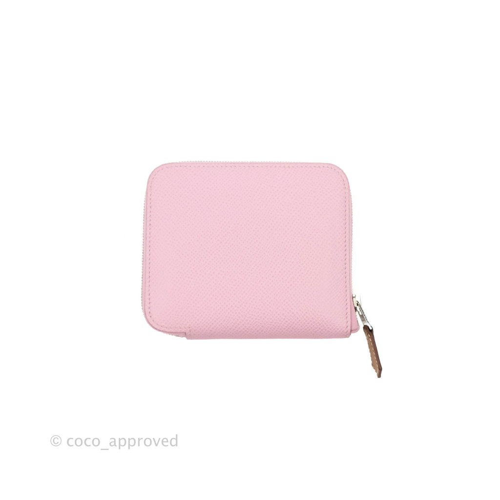 Hermès Silk In Compact Wallet Pink Epsom