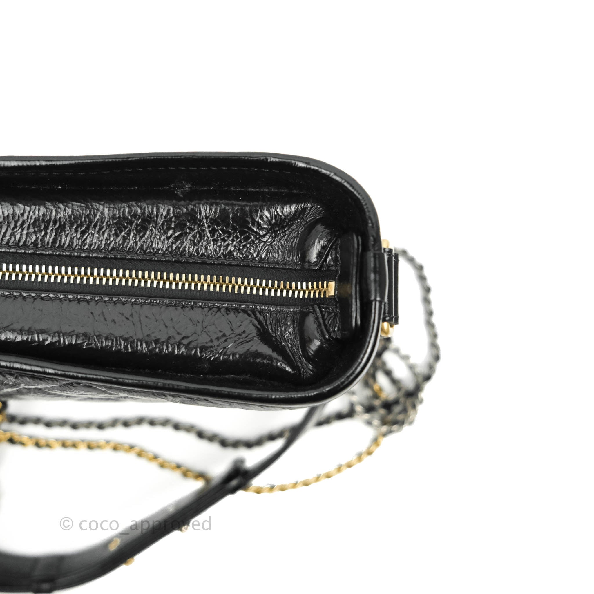 Chanel New Medium Gabrielle Hobo Black Shiny Aged Calfskin