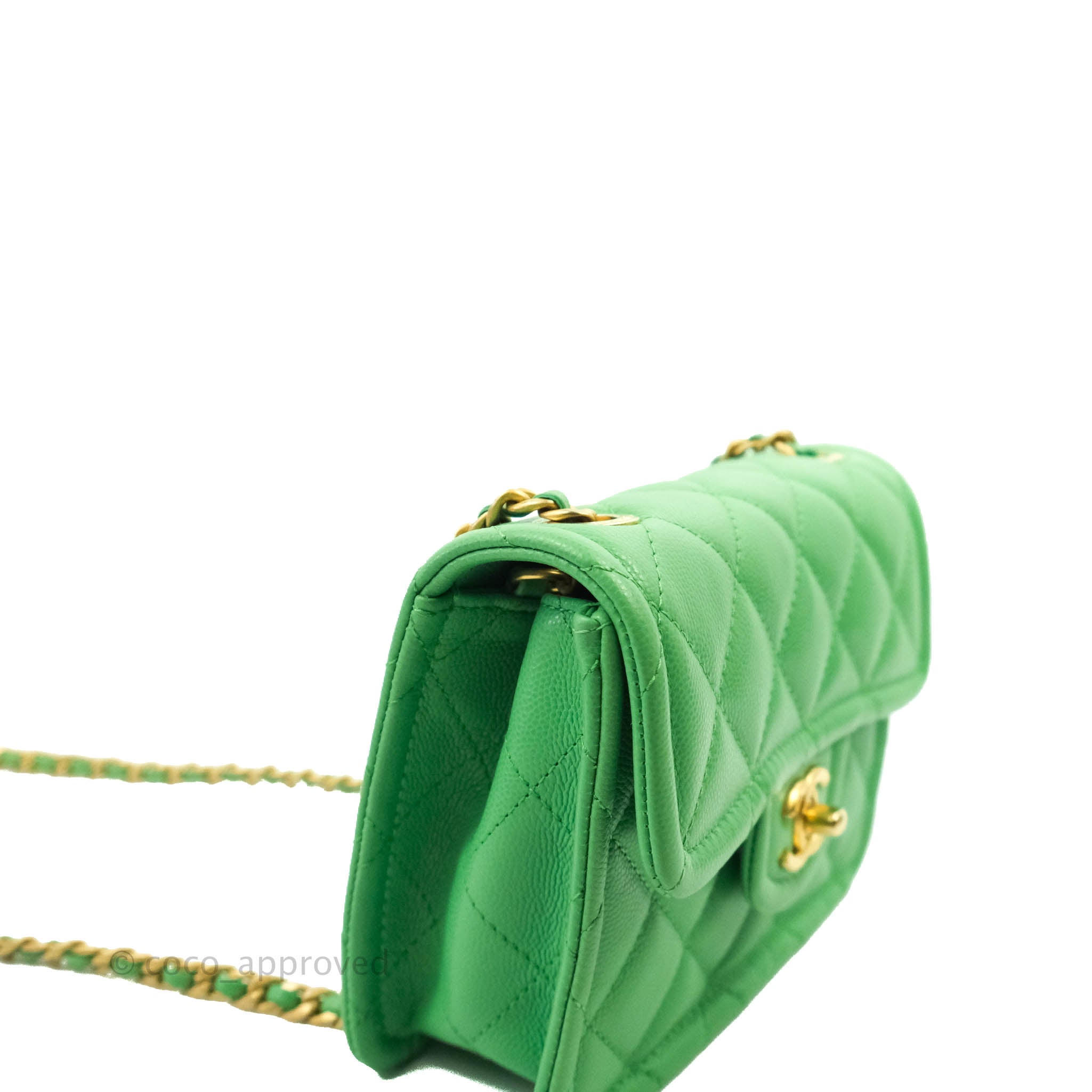 Chanel 2020 Pistachio Lambskin Mini Flap Bag · INTO