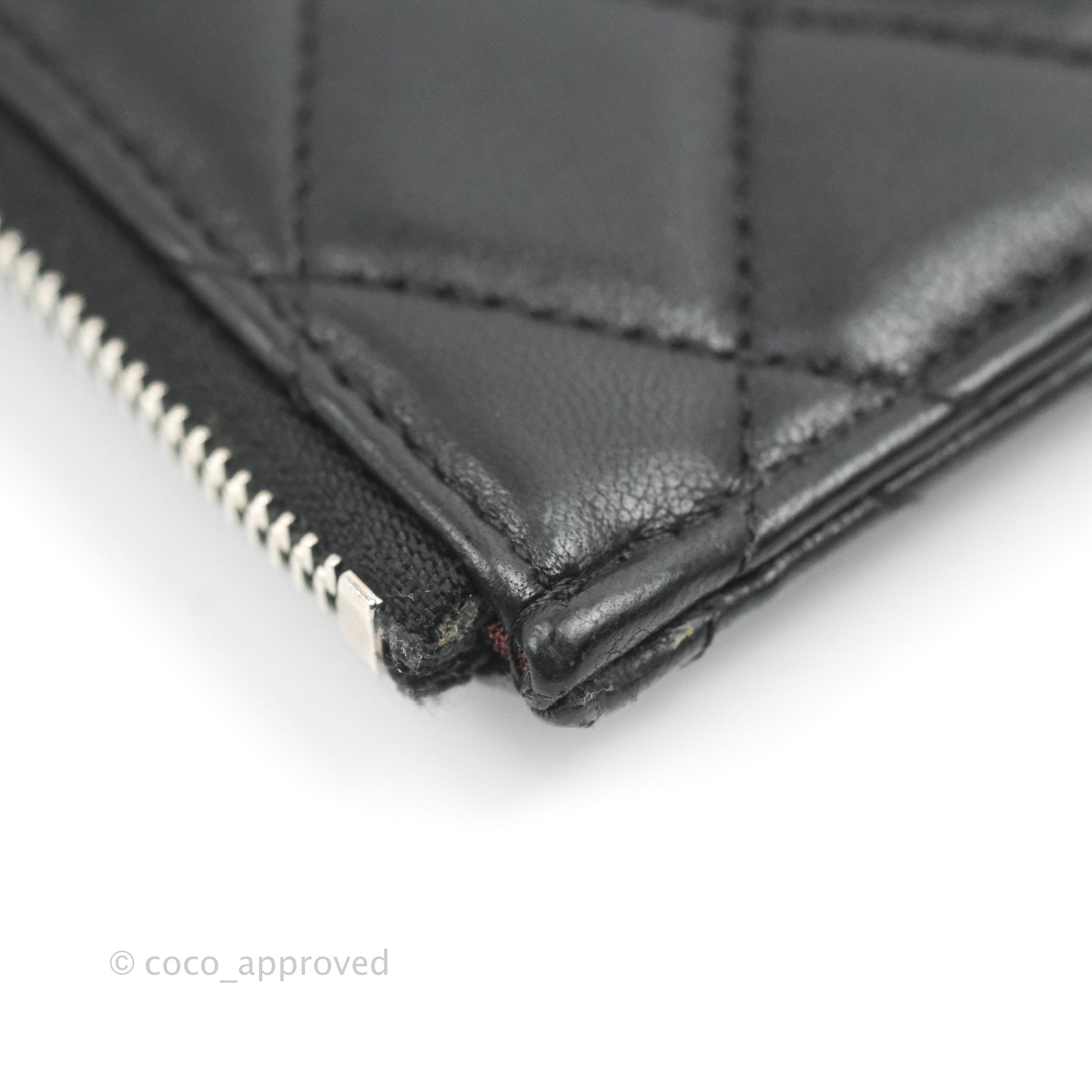 Chanel Black Lambskin Phone Holder Long Zip Wallet – Coco Approved Studio