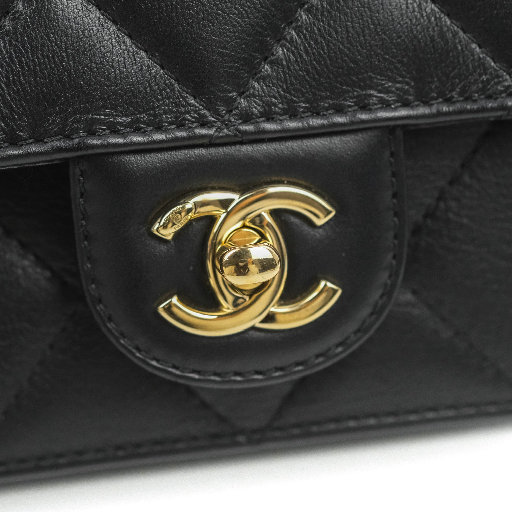 Chanel Mini Front Pocket Tote Black Calfskin Aged Gold Hardware – Coco  Approved Studio