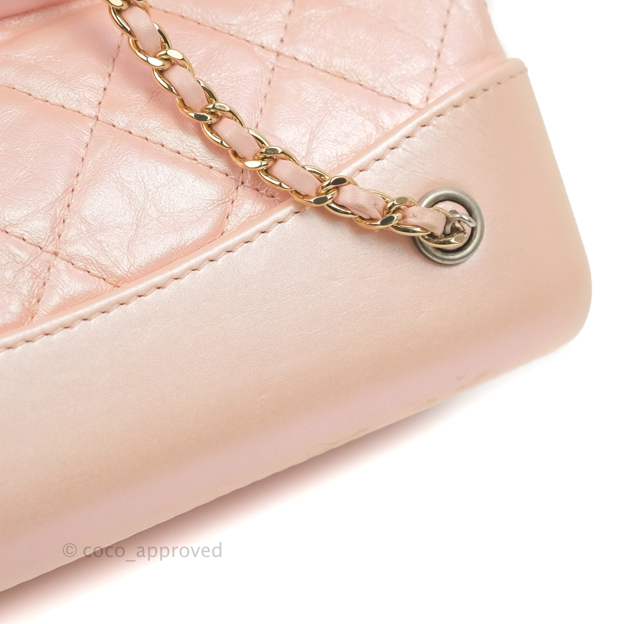 Chanel Gabrielle Backpack Pink Aged Calfskin Small Black – Coco