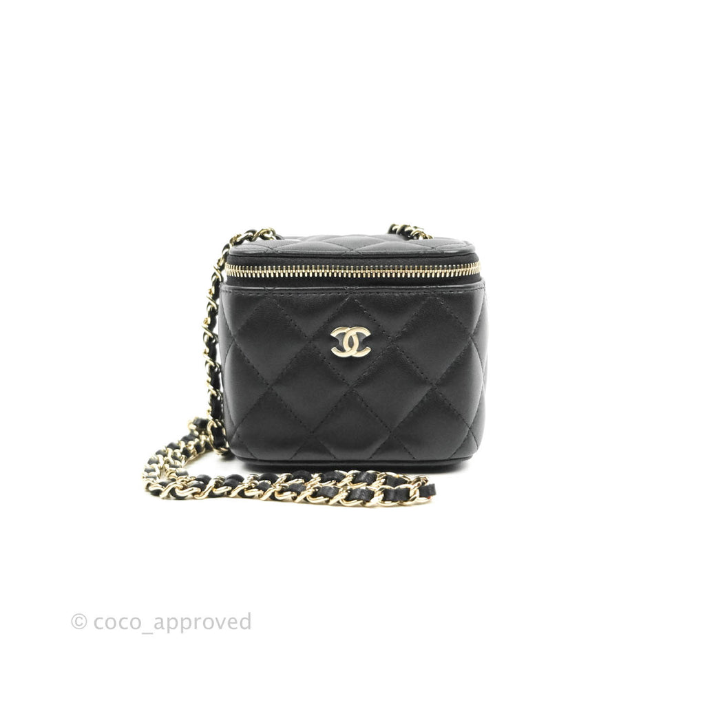 CHANEL 21A Black Calfskin 'Perfect Fit' Mini Vanity Case