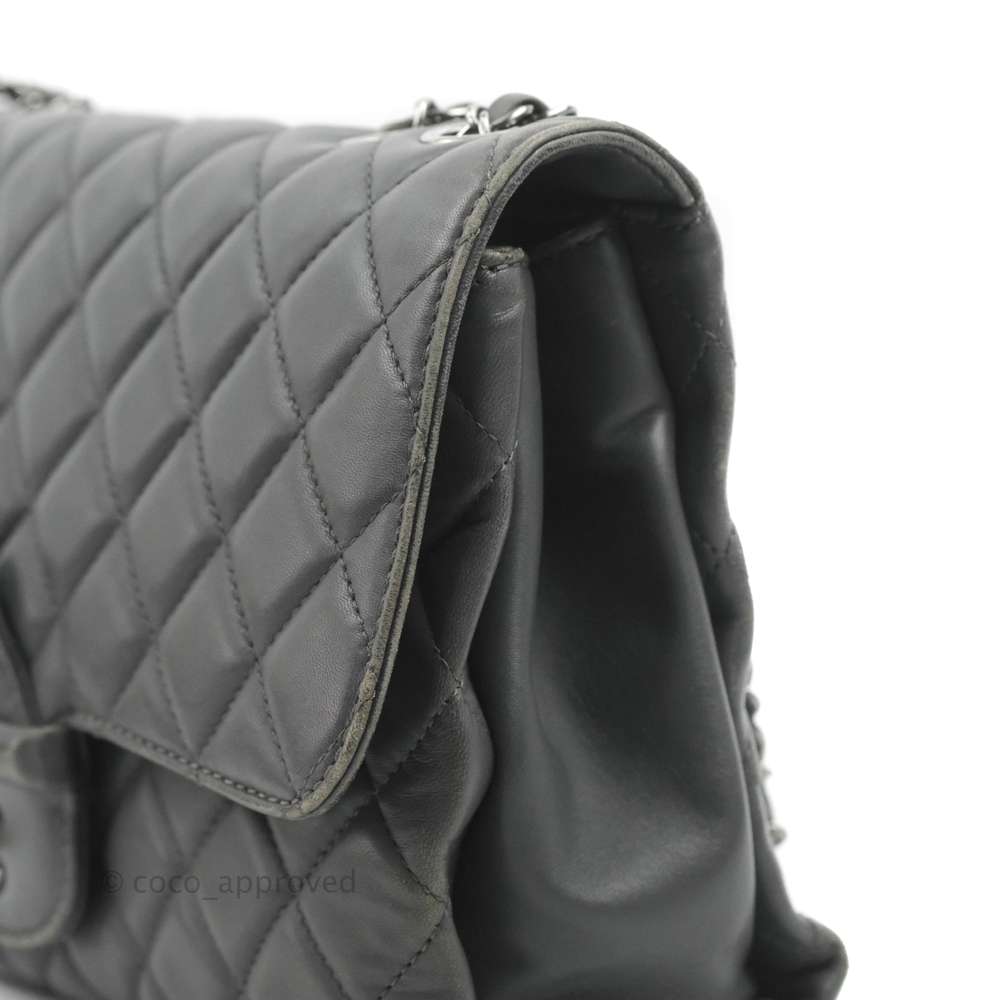 Chanel Perfume Bottle Embroidered Denim Jumbo Flap Bag Ruthenium Hardw –  Coco Approved Studio