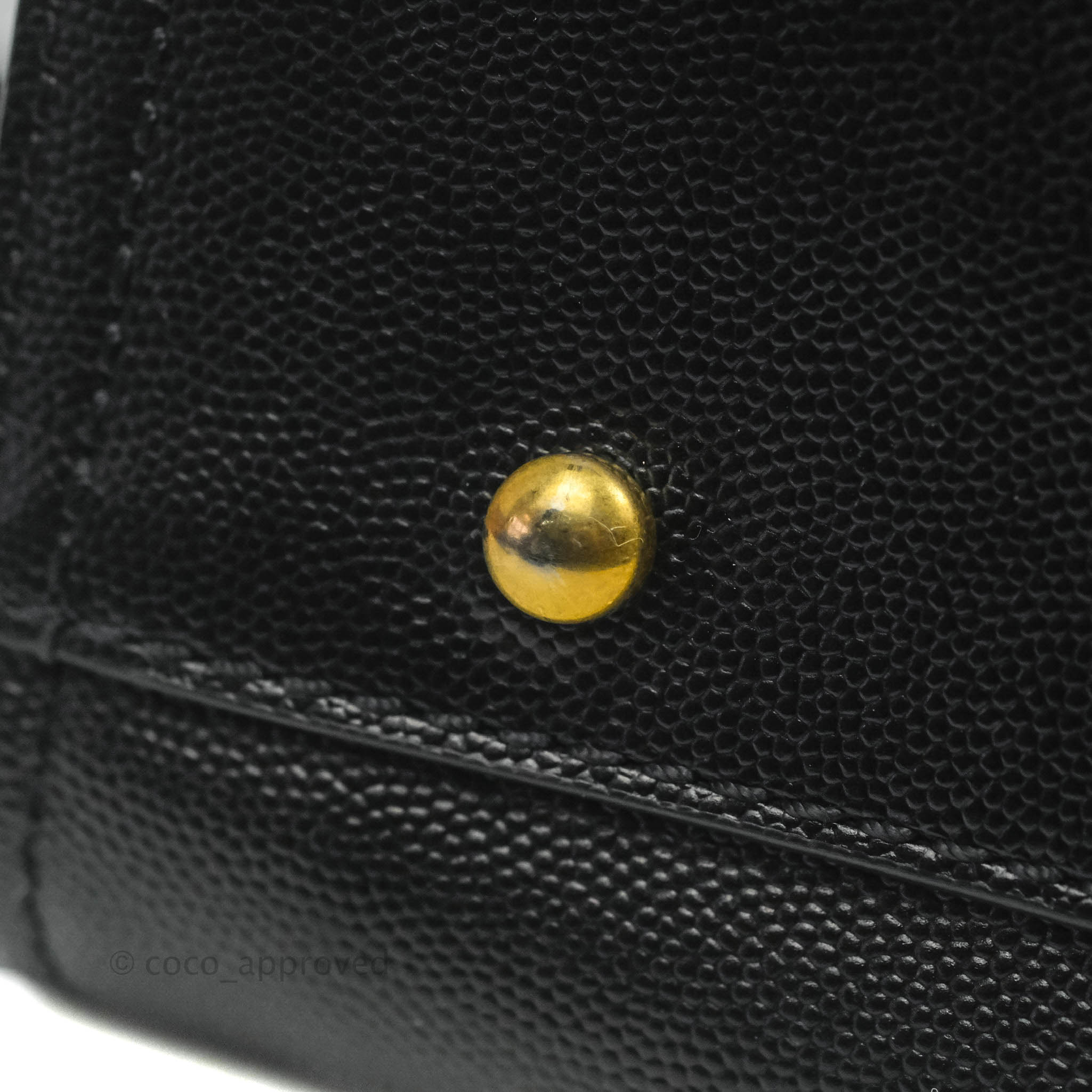 Chanel Medium Studded Deauville Tote Black Caviar Gold Hardware – Coco  Approved Studio