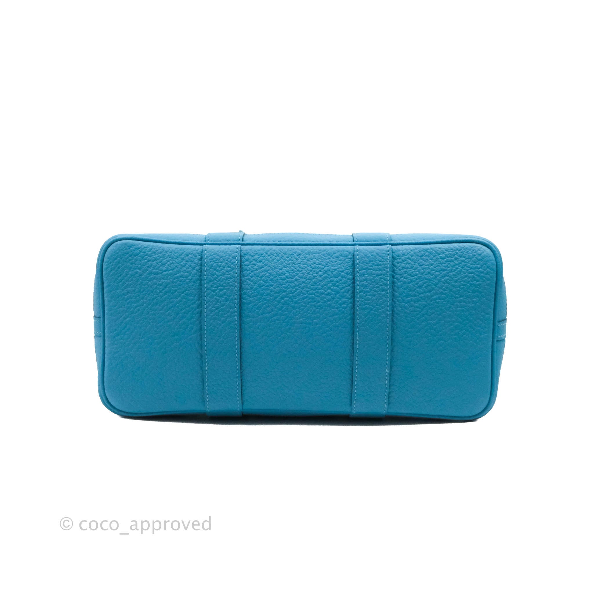 Hermès Garden Party 30 Canvas Bleu De Nord with Twilly