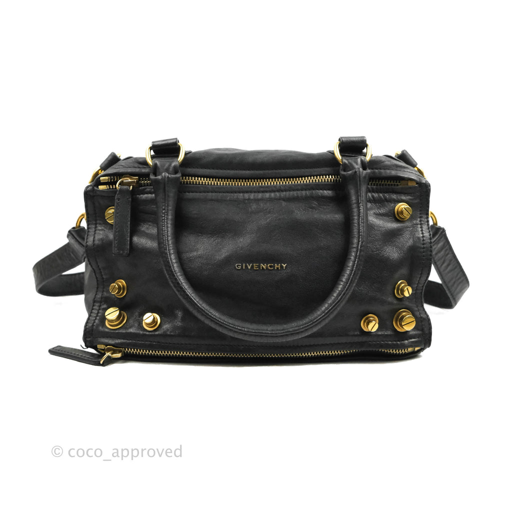 Givenchy Pandora Medium Black Leather Shoulder Bag