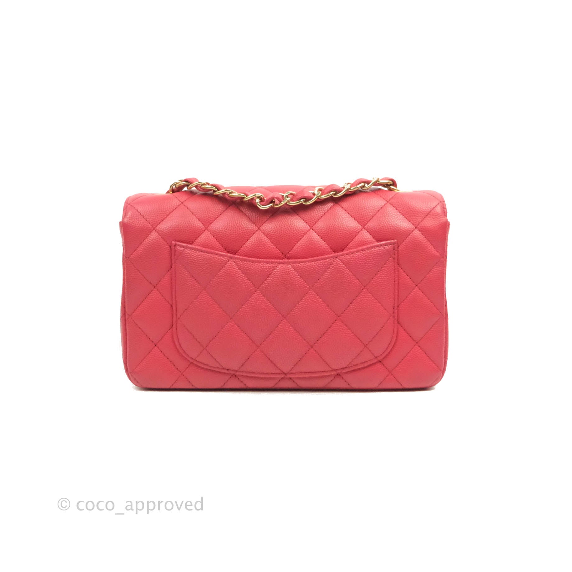 Chanel Quilted Mini Rectangular Flap Pink Caviar Gold Hardware 17C – Coco  Approved Studio