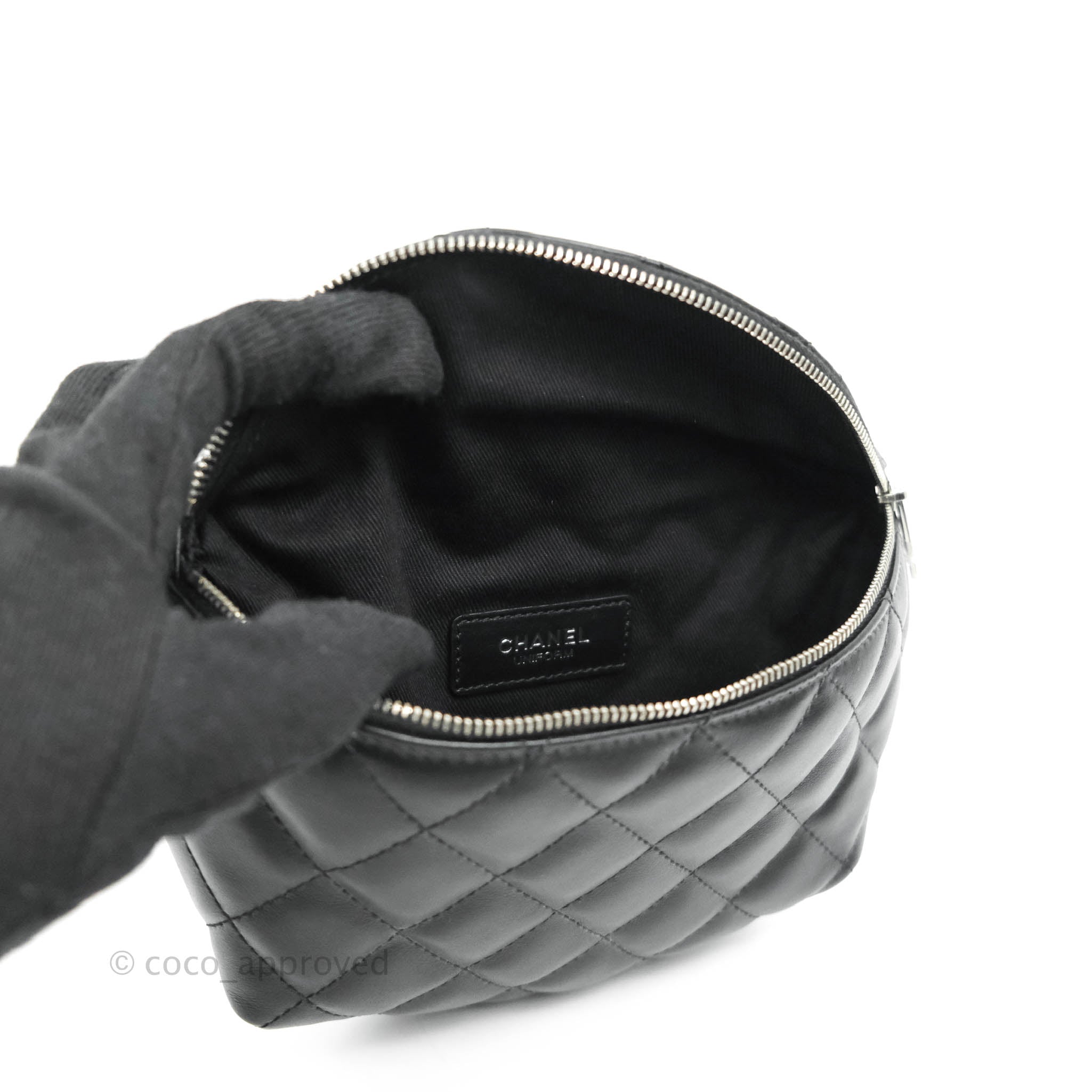 Chanel Uniform 255 Belt bag Caviar Black  SACLÀB