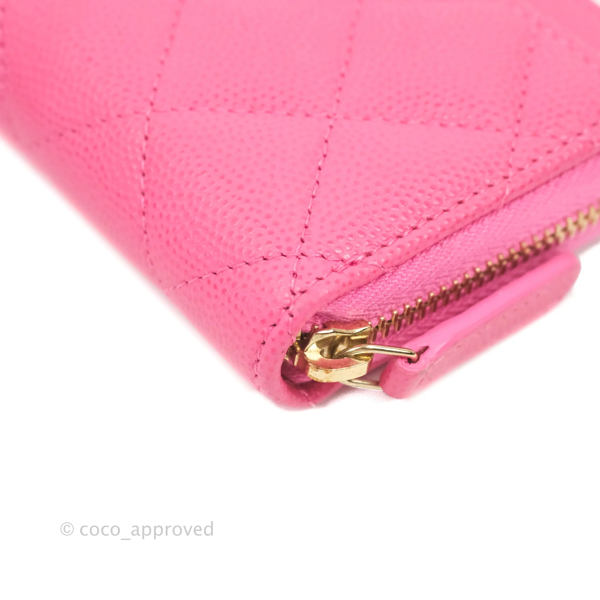 CHANEL Zip coin purse Light Pink AP3607 Soft Caviar Leather