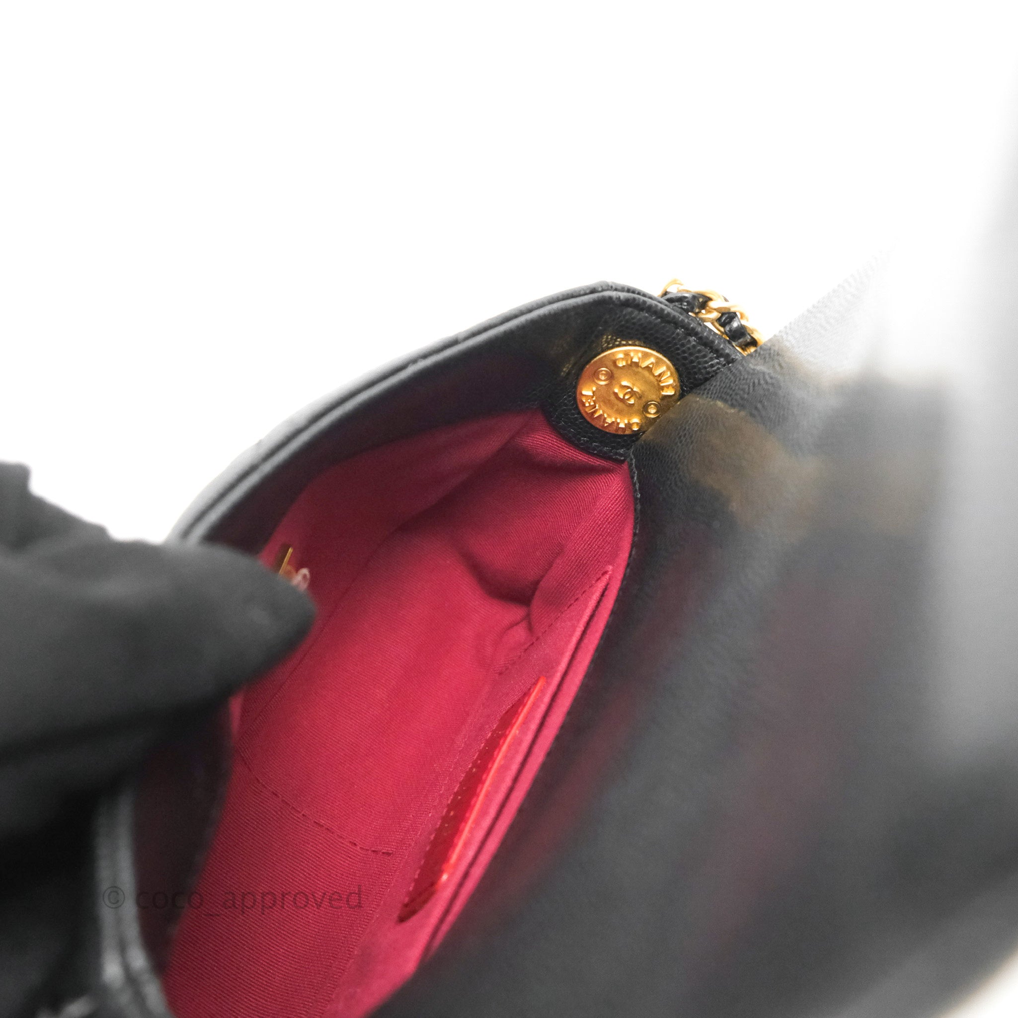chanel vintage caviar backpack