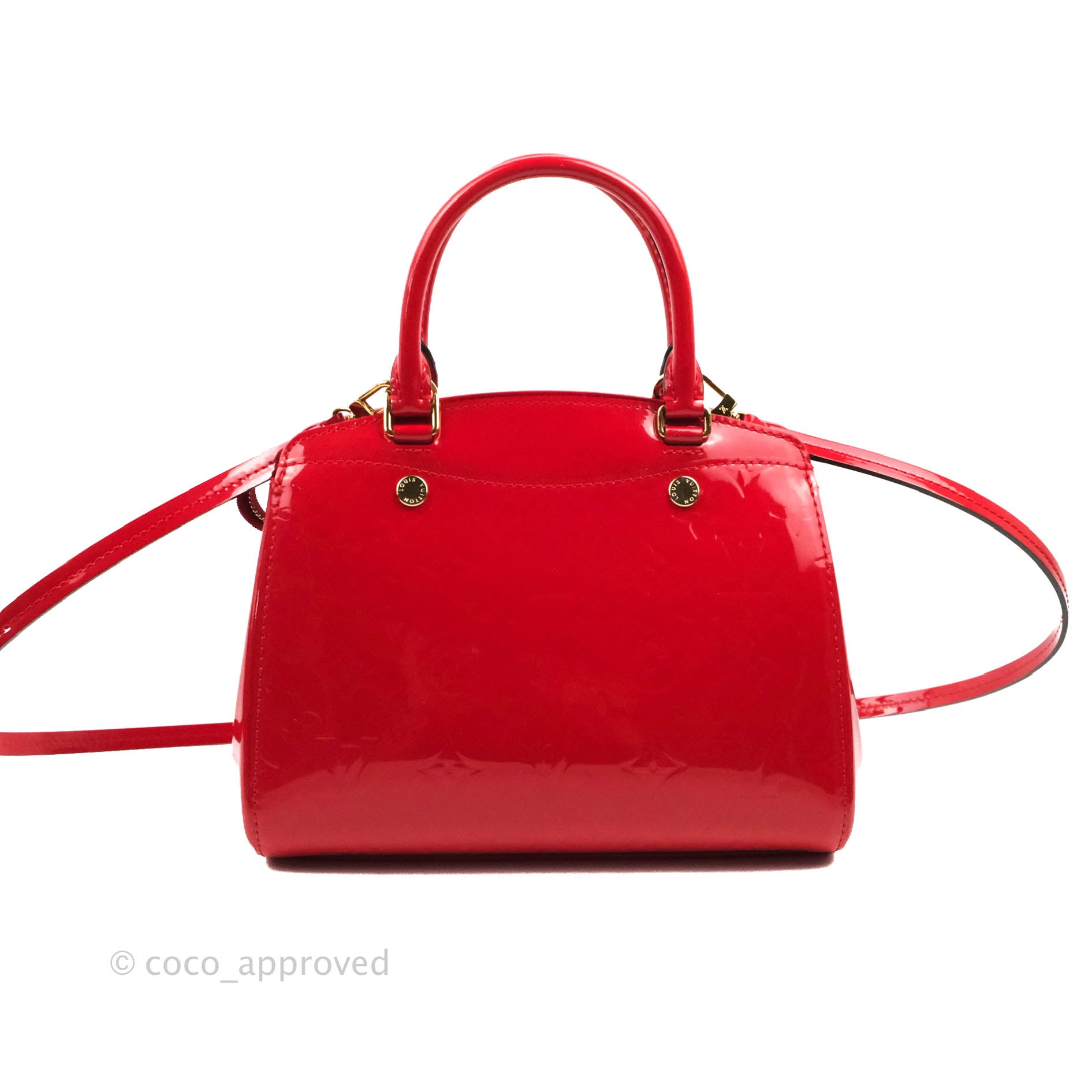 Louis Vuitton Brea Handbag Vernis Pm Red