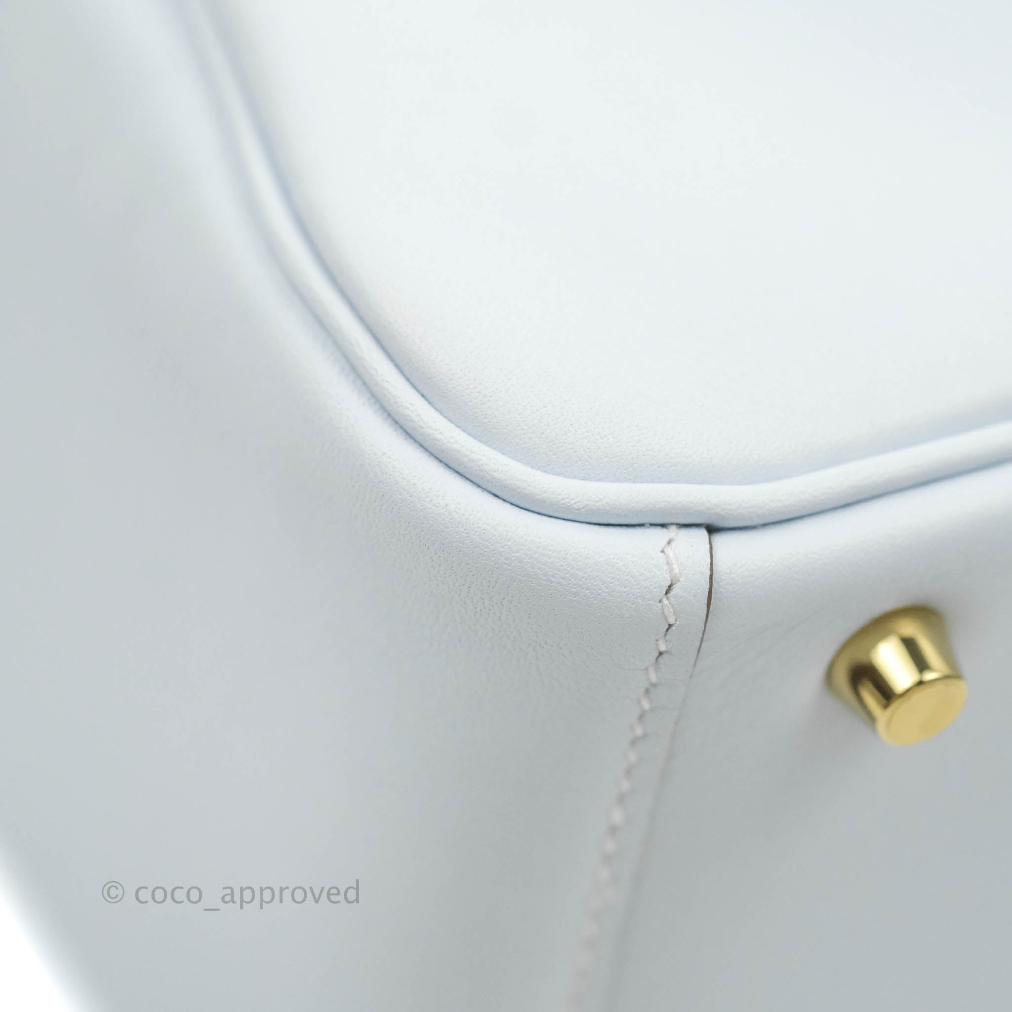 Hermès White 2022 Swift Mini Lindy 20 20cm 