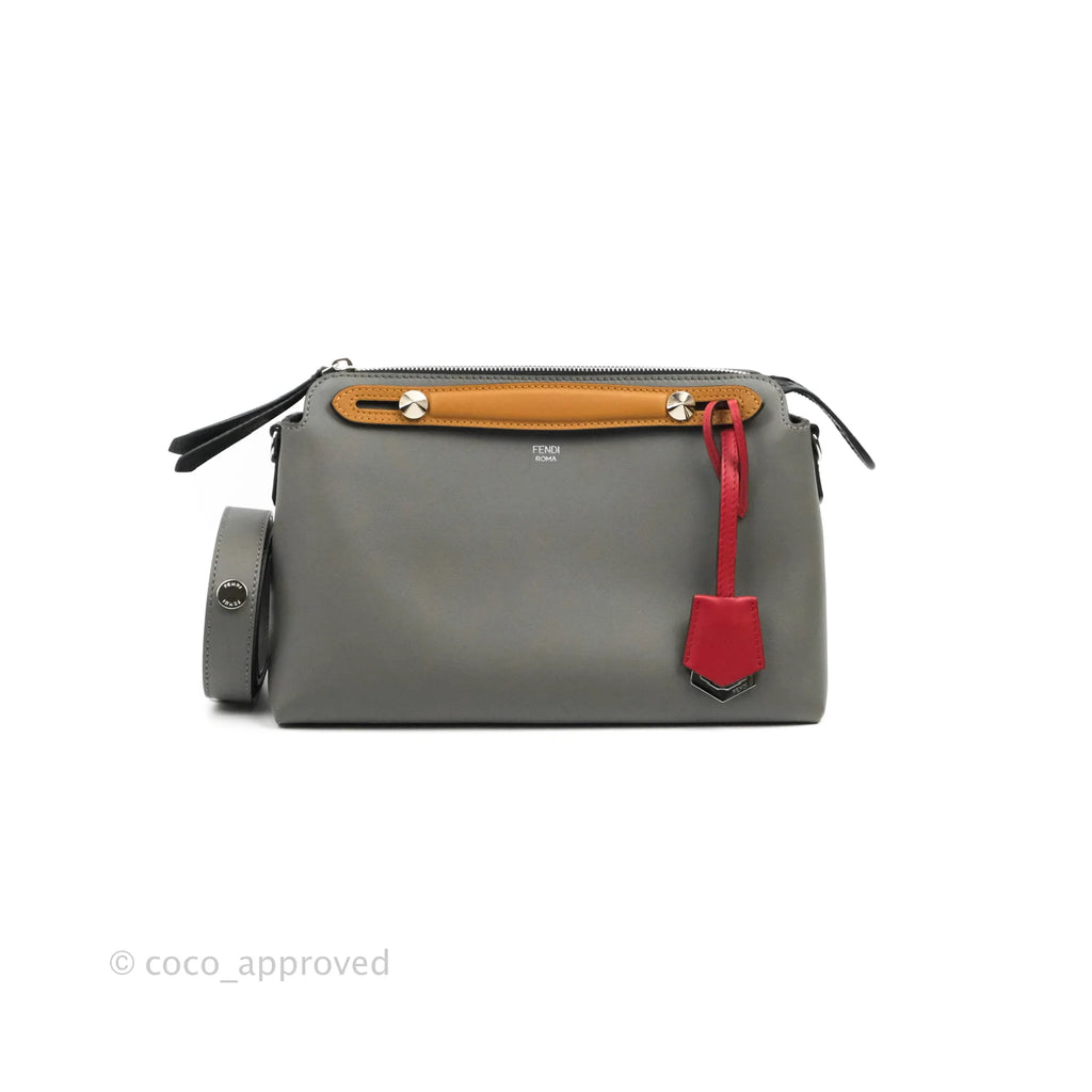 Fendi Medium By The Way Multicolour grey/Tan Grained Leather